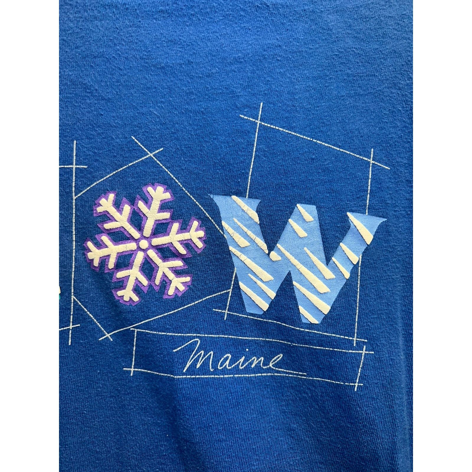 Hanes Vintage Maine Shirt Snow Snowflake Kittery Trading Post 80s Size US M / EU 48-50 / 2 - 3 Thumbnail