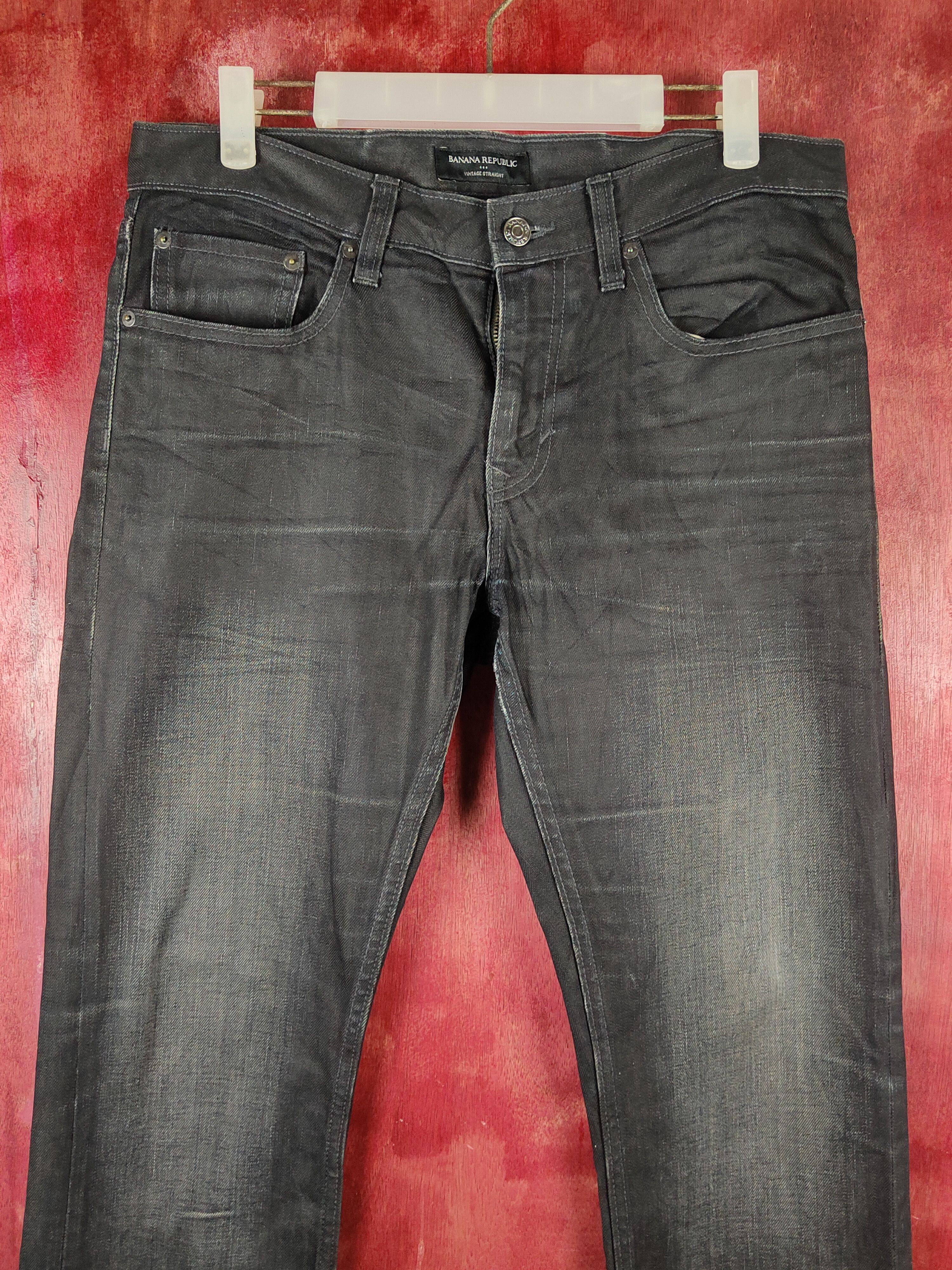 Banana Republic Banana Republic Black Distressed Ripped Jeans #S2315 Size US 32 / EU 48 - 2 Thumbnail