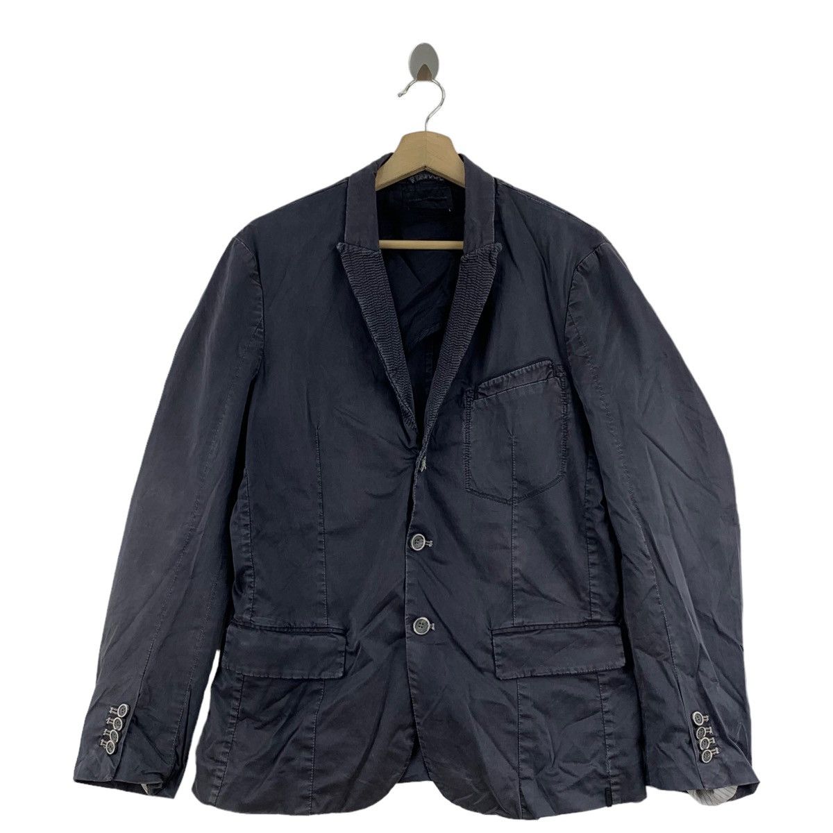 Diesel Vintage DIESEL BLACK GOLD Plain Black Blazer Coat Jacket Size US M / EU 48-50 / 2 - 1 Thumbnail