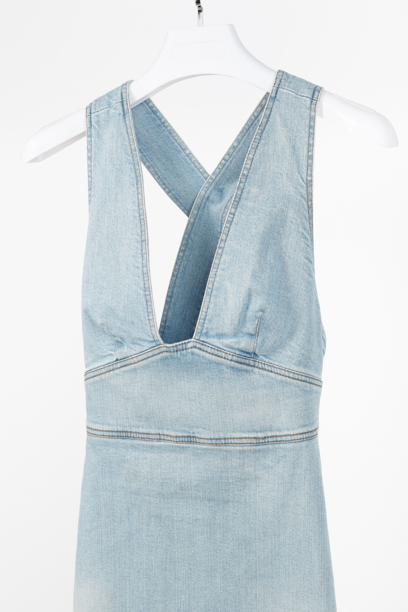 Stella McCartney Stella McCartney Anne Stretch-Denim Mini Dress Size M / US 6-8 / IT 42-44 - 3 Thumbnail