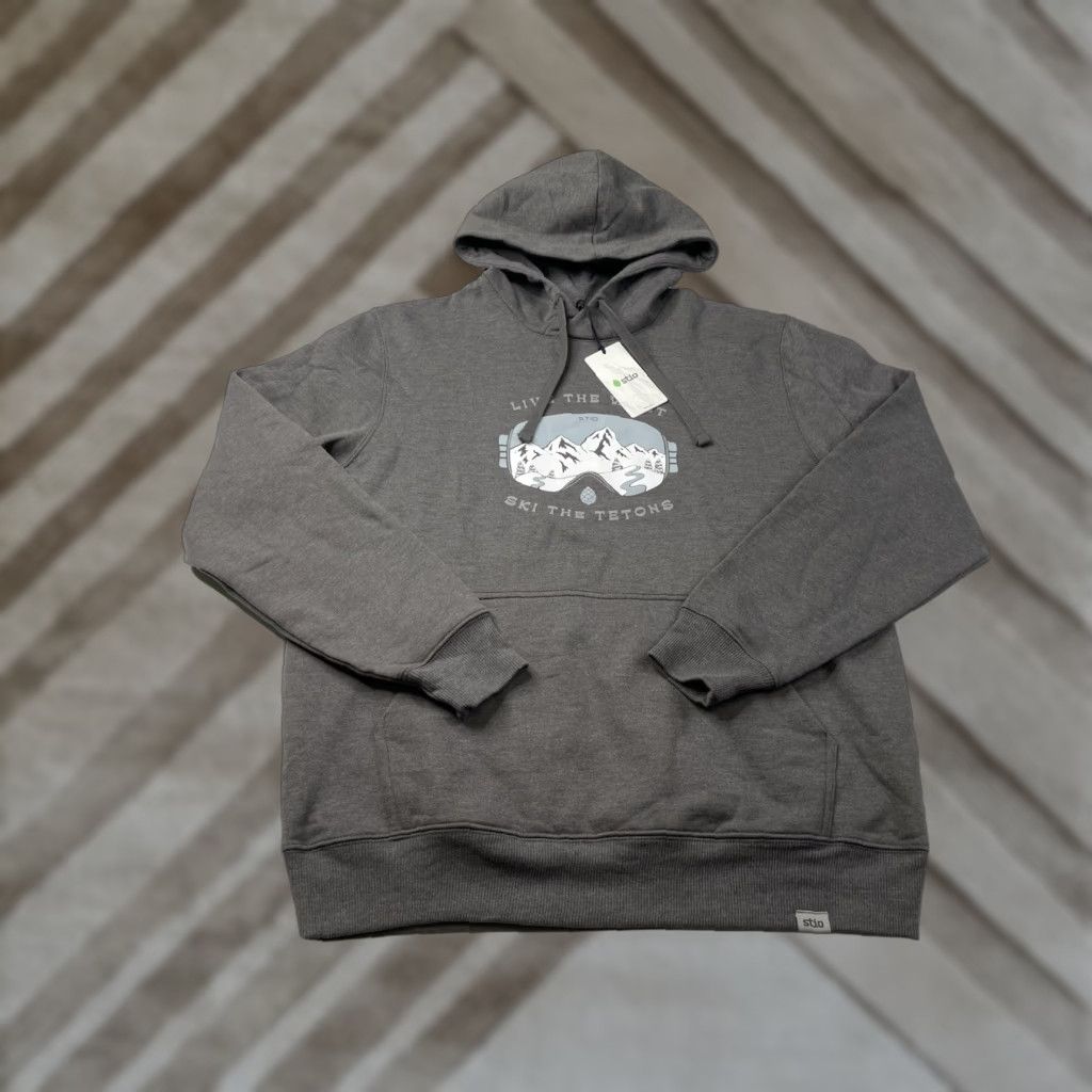 Olive STIO Hoodie Sweatshirt Pullover Gray Men’s Large Live In The West Adult L Raven Heather Logo Fleece Size US L / EU 52-54 / 3 - 1 Thumbnail