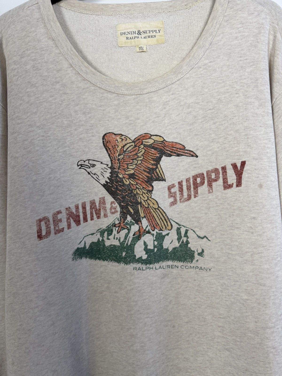 Denim & Supply Ralph Lauren Vintage Denim Supply Ralph Lauren Crew Sweatshirt Eagle XXL Size US XXL / EU 58 / 5 - 6 Thumbnail