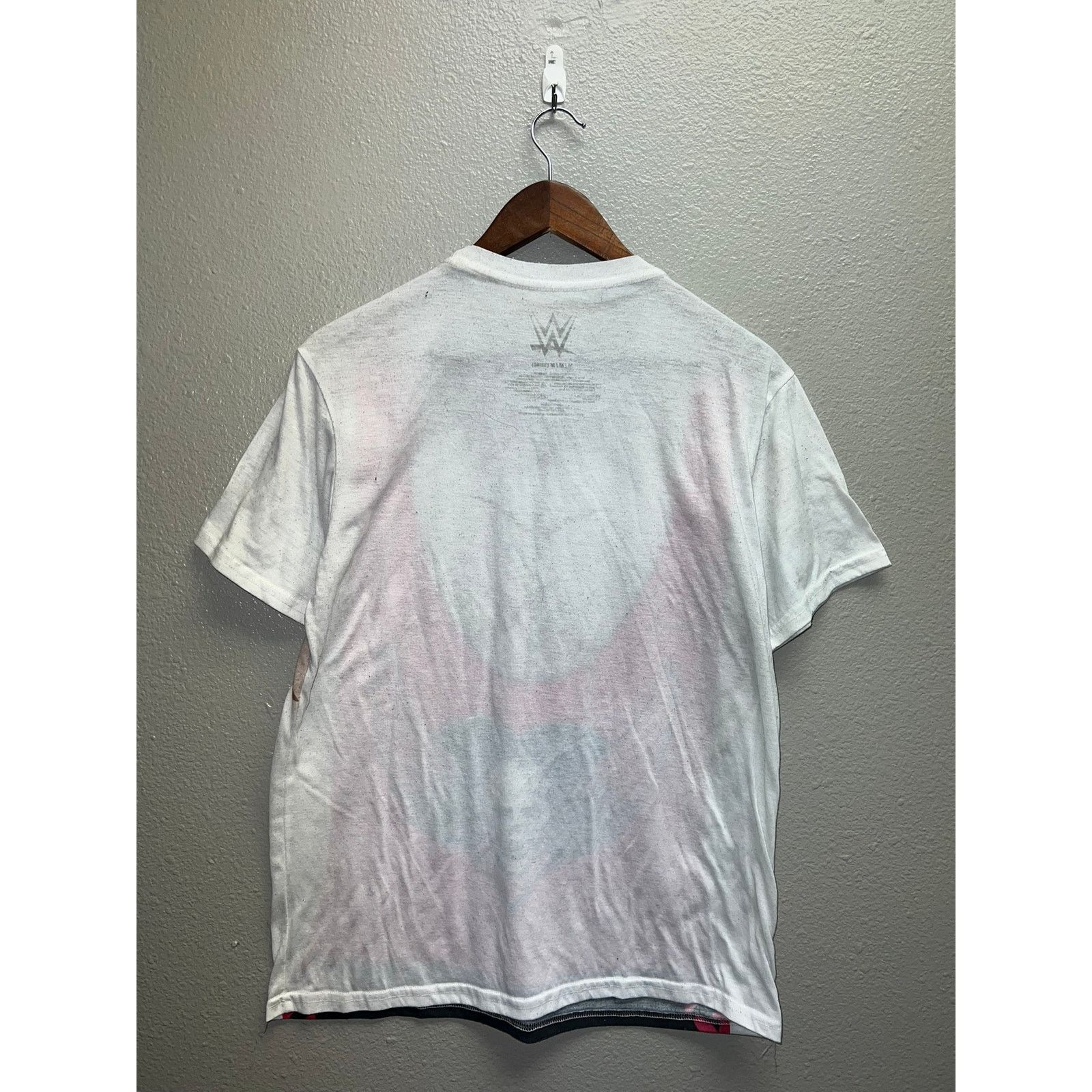 WWE Bret Hart Shirt WWE Wrestling Pink White Polyester Medium Size US M / EU 48-50 / 2 - 6 Thumbnail