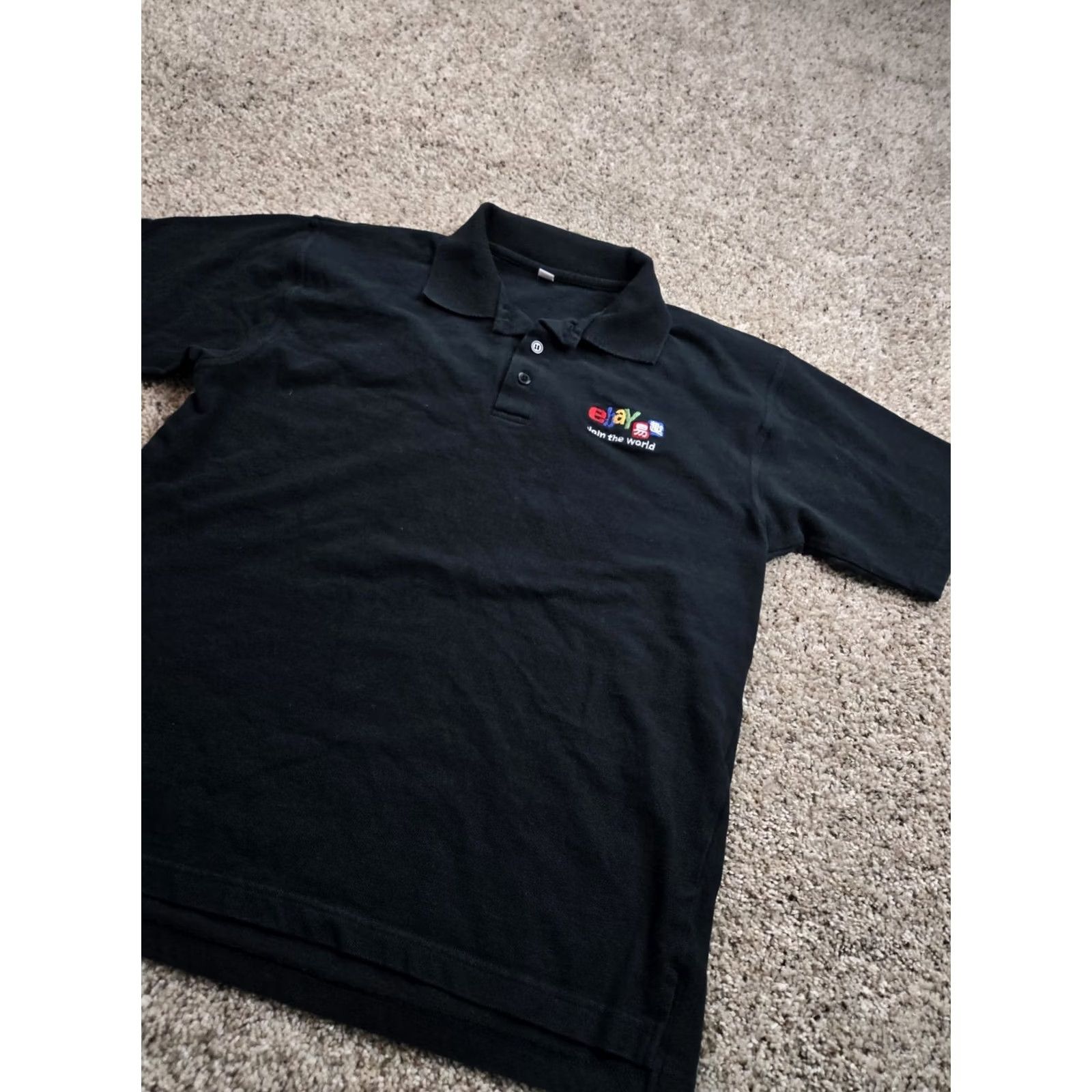 Vintage VINTAGE Polo Shirt XL Mens Black Short Sleeve Cotton Be Simple Y2K Polo Shirt Black XL Mens Regular Fit 90s Outdoor Mens Size US XL / EU 56 / 4 - 3 Thumbnail