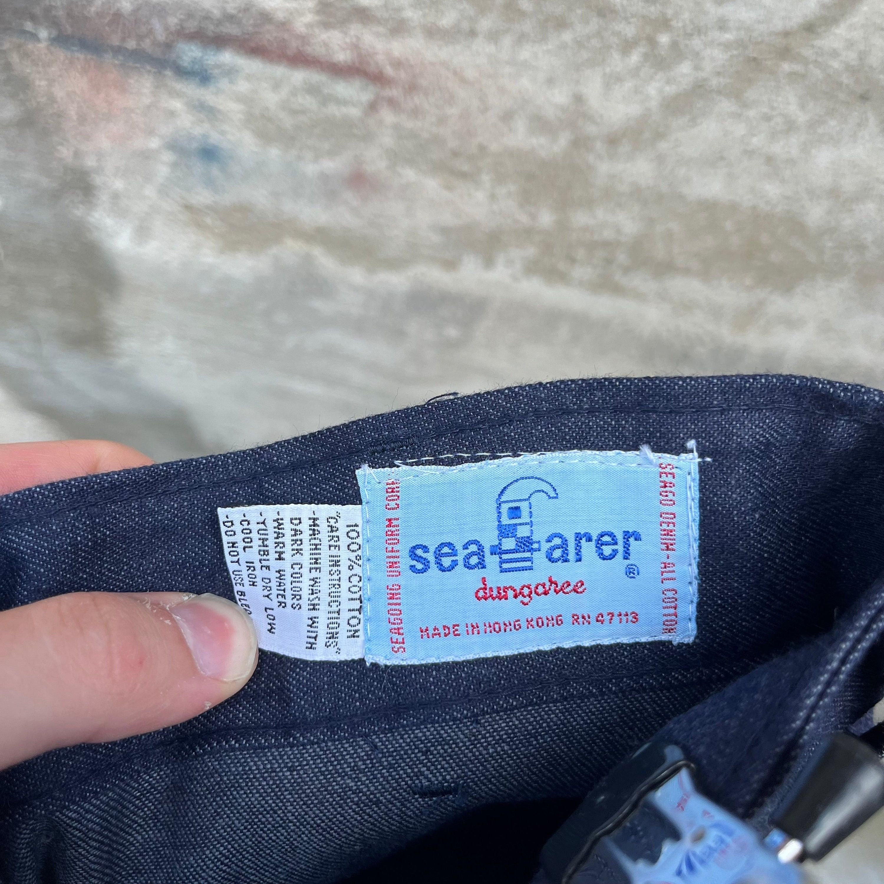 Vintage 80s USN Denim Dungaree Flare Seafarer Pants (NOS) Size US 29 - 4 Thumbnail