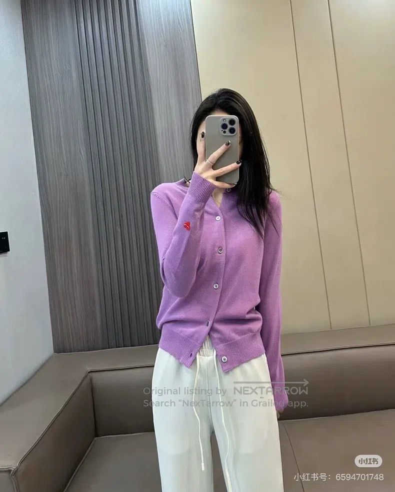 Comme des Garcons Comme Des Garcons Knitted Cardigan, Purple Size M / US 6-8 / IT 42-44 - 1 Thumbnail