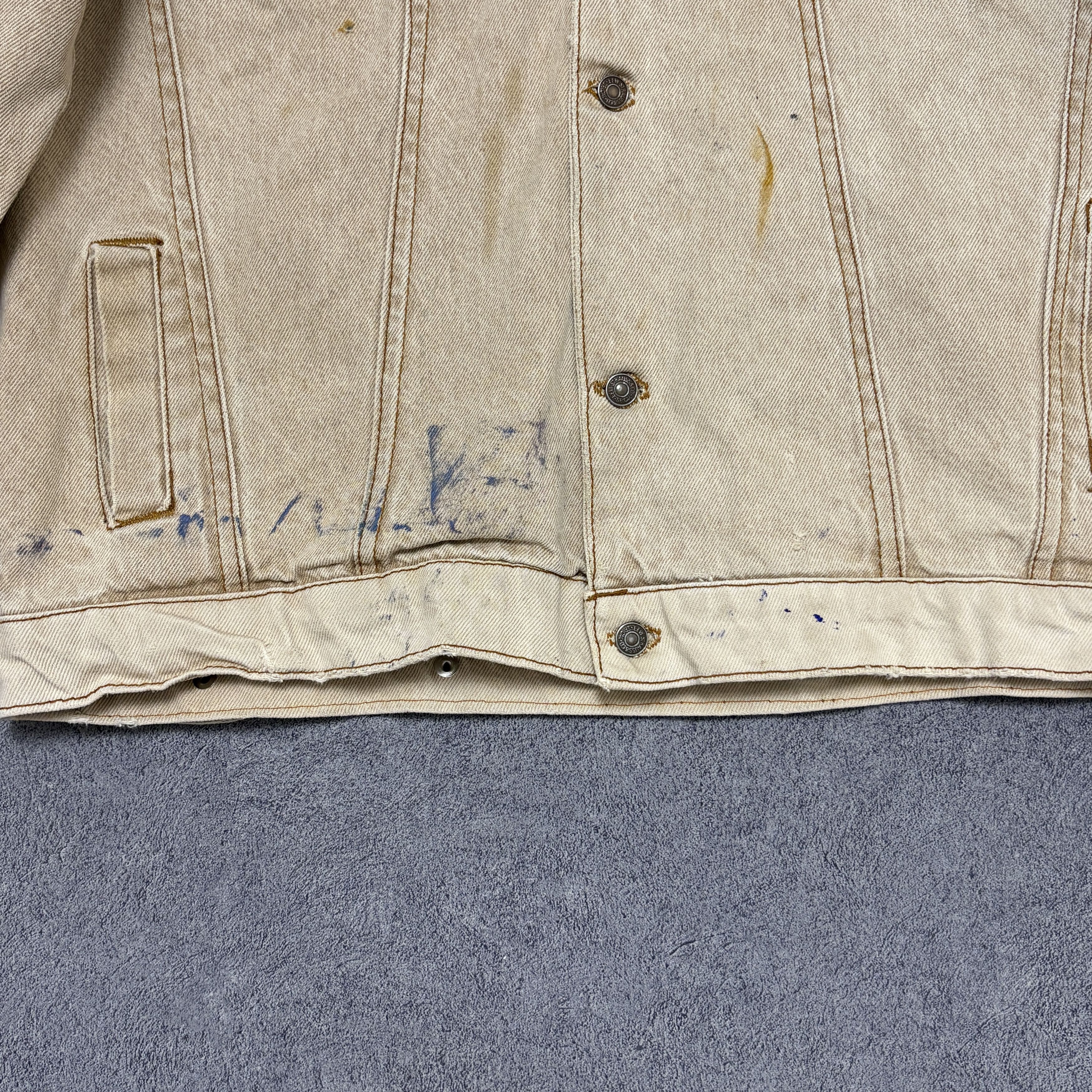 Levi's Vintage 90s Levi's Blanket Lined Trucker Jacket Workwear Size US L / EU 52-54 / 3 - 8 Thumbnail