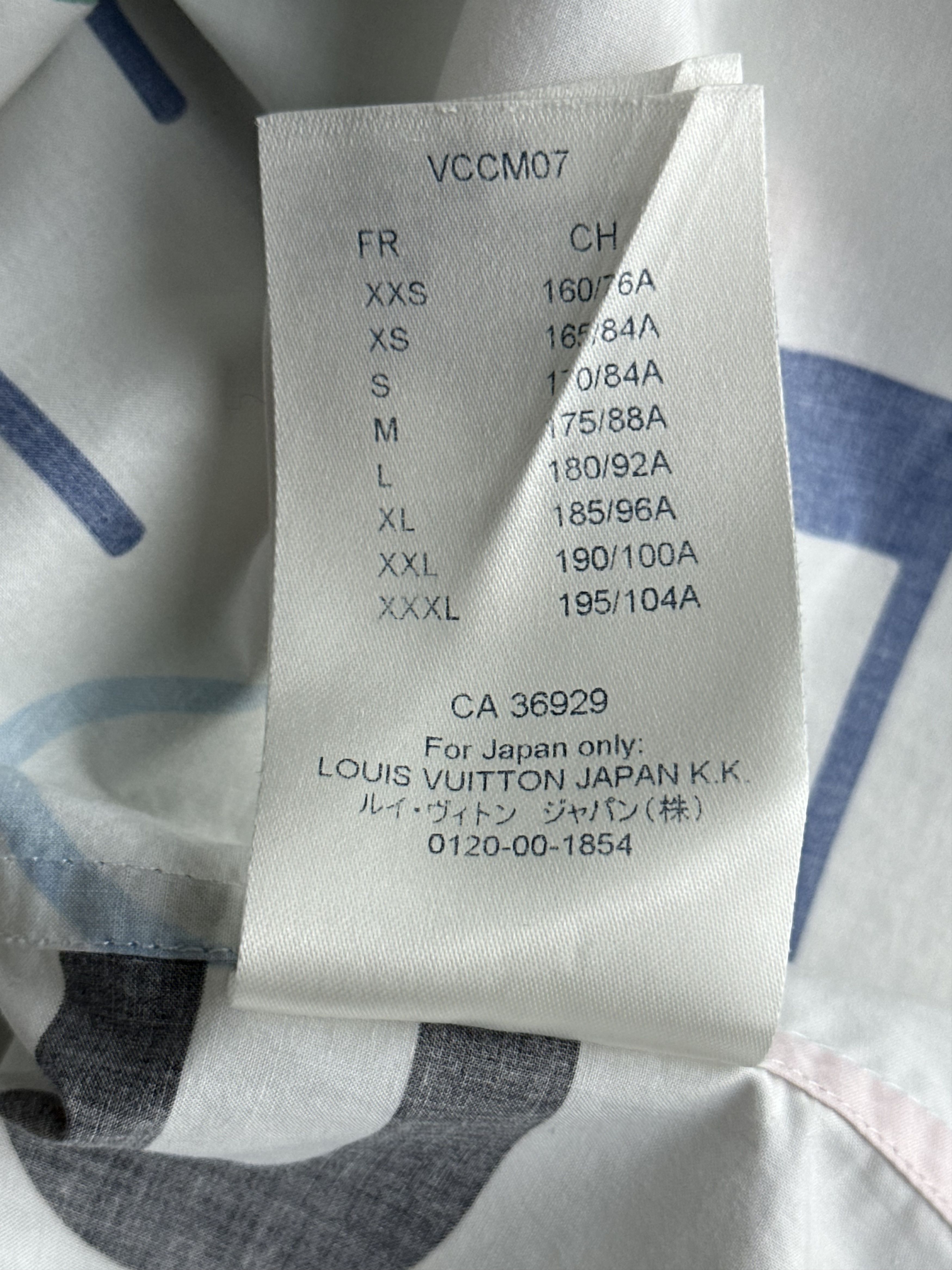 Louis Vuitton White Multicolor Electric Letters Button Up Shirt Size US L / EU 52-54 / 3 - 7 Thumbnail
