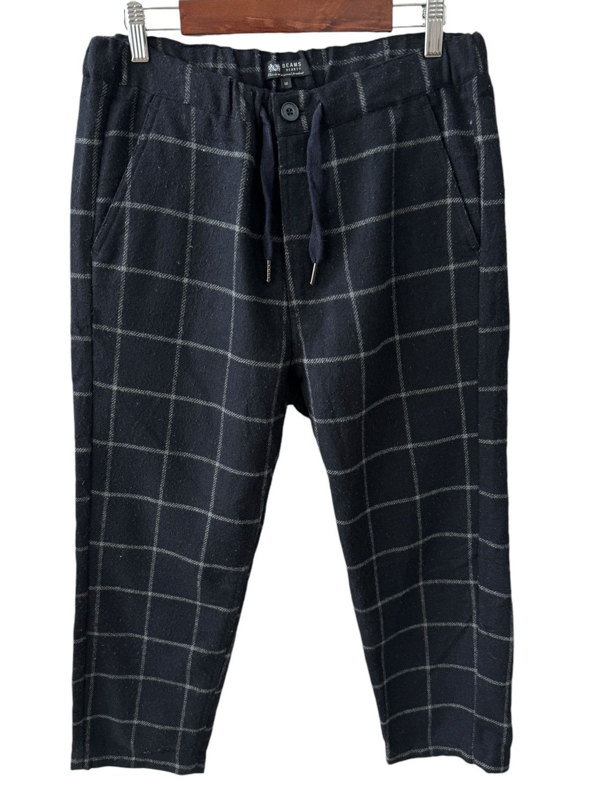 Beams Plus Vintage BEAMS Hearts Pants Wool Checkered 1990s Size US 34 / EU 50 - 4 Thumbnail