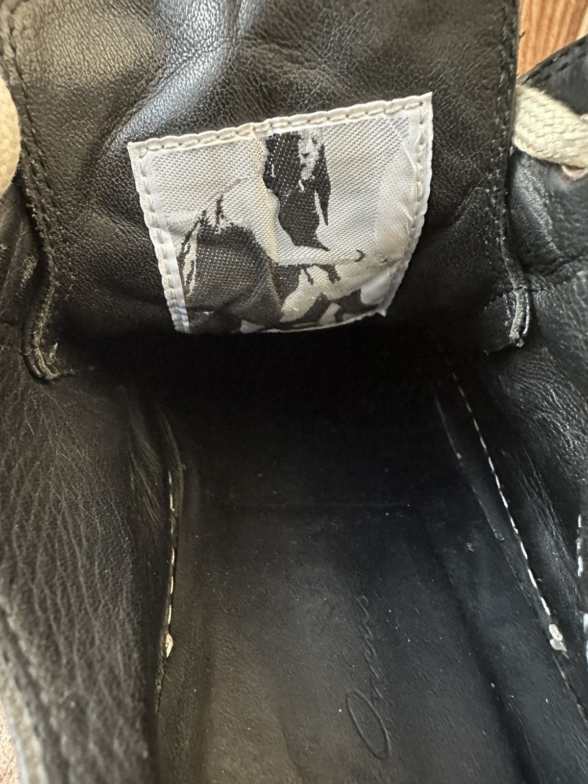 Rick Owens Rick Owens Ramones Mainline Distressed Black Leather Lowtops Size US 8.5 / EU 41-42 - 14 Thumbnail