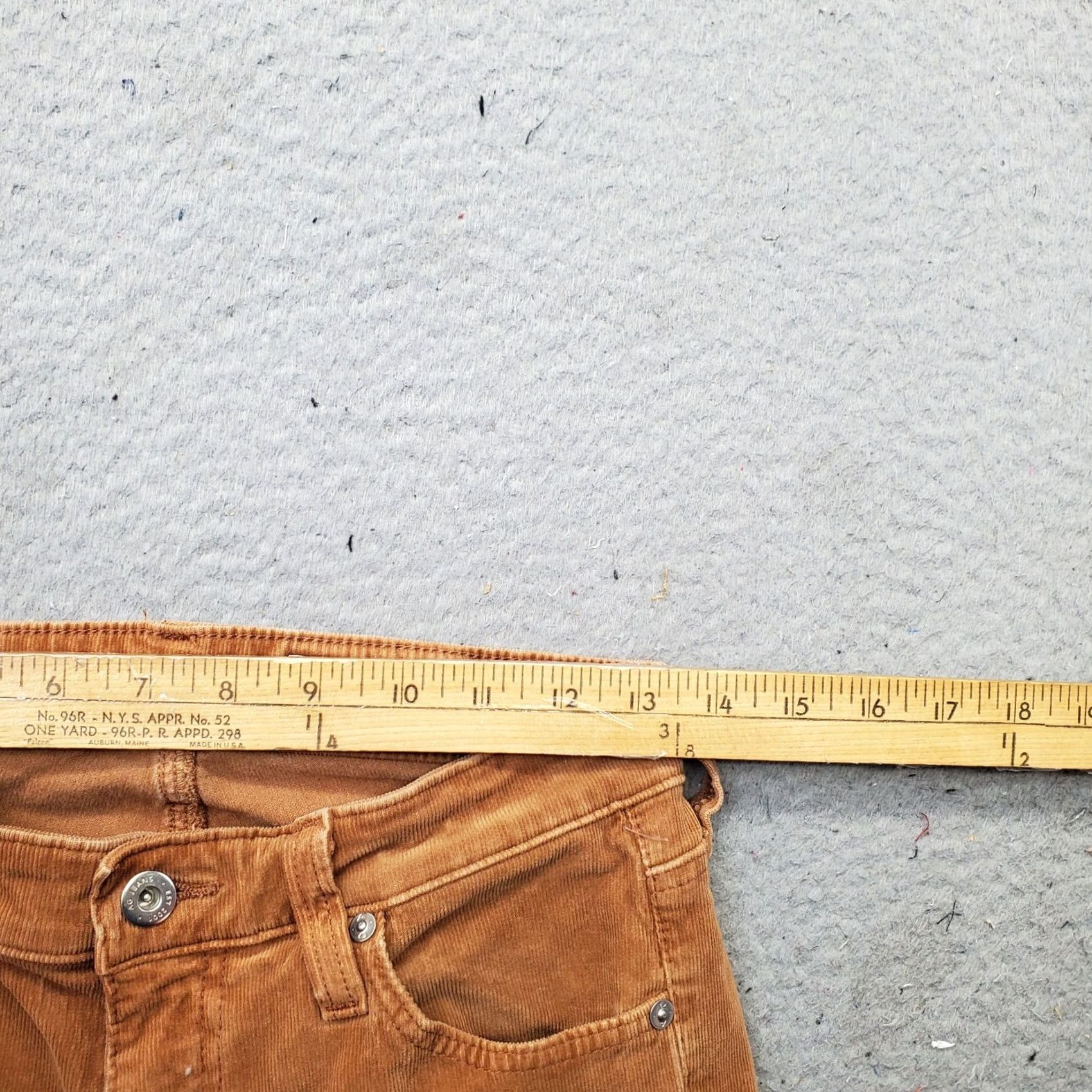 Vintage AG Adriano Goldschmied Womens Corduroy Mari Pants 27 High Rise Slim Fit Brown Size 27" / US 4 / IT 40 - 6 Thumbnail