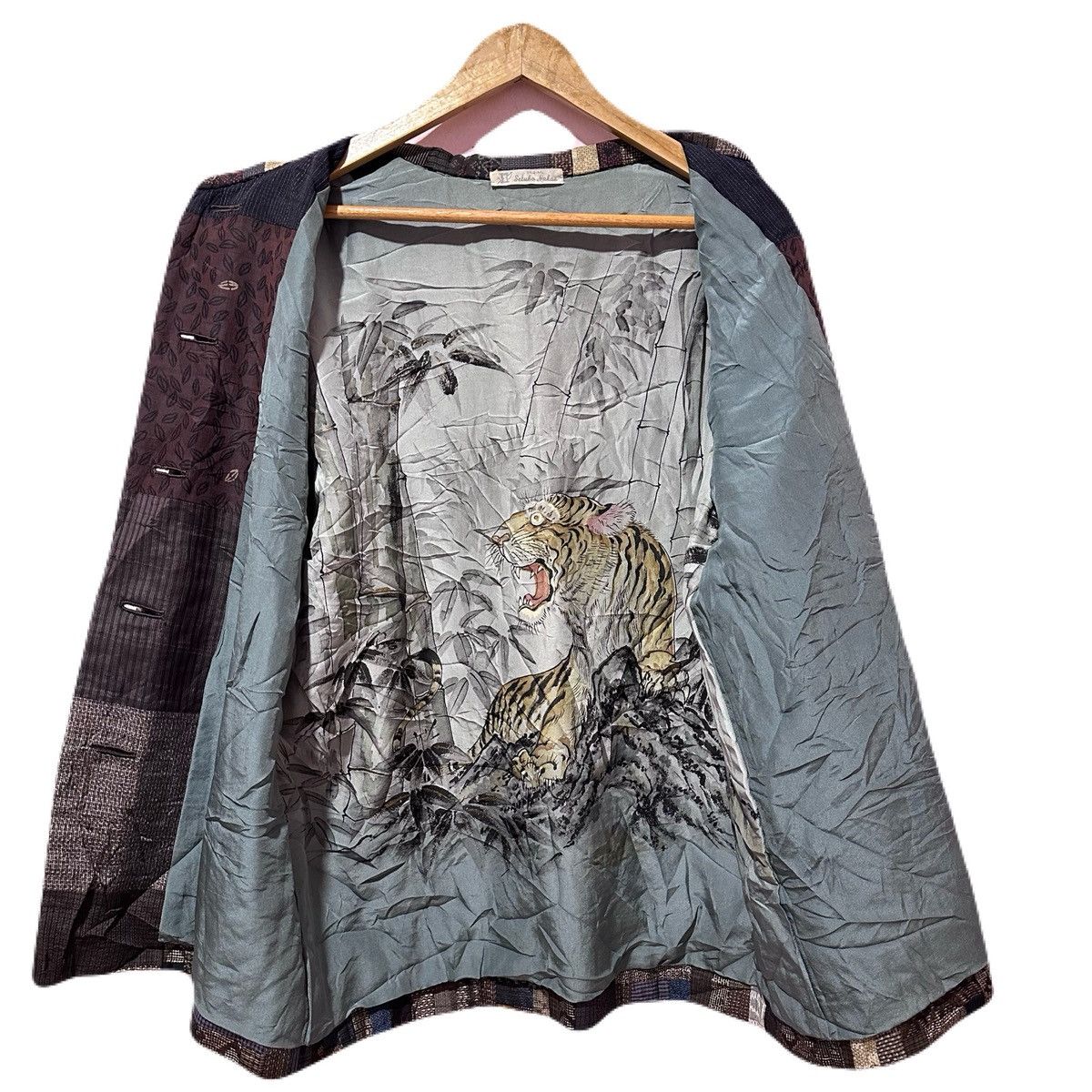 Vintage Setuko Nakae Patchwork Kimono Boro Jacket Tiger Lining Japan Size US L / EU 52-54 / 3 - 1 Thumbnail