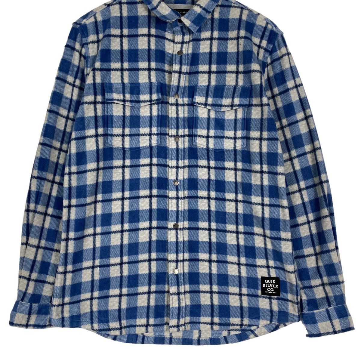 Quiksilver Quiksilver polyester flannel shirt blue tartan Size US M / EU 48-50 / 2 - 5 Thumbnail