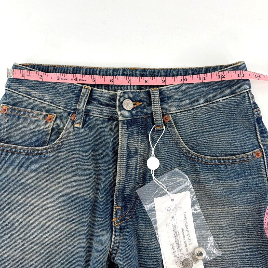 Maison Margiela MM6 Maison Margiela Blue Mid-Rise Straight Jeans Size 25 Size 33" - 8 Thumbnail