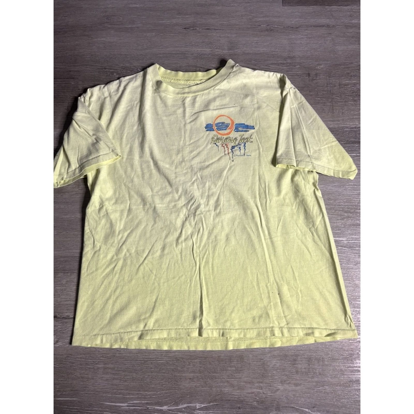Vintage VINTAGE Panama Jack Shirt Mens XL Yellow Graphic Tee T-Shirt Screen Stars 90s Size US XL / EU 56 / 4 - 3 Thumbnail