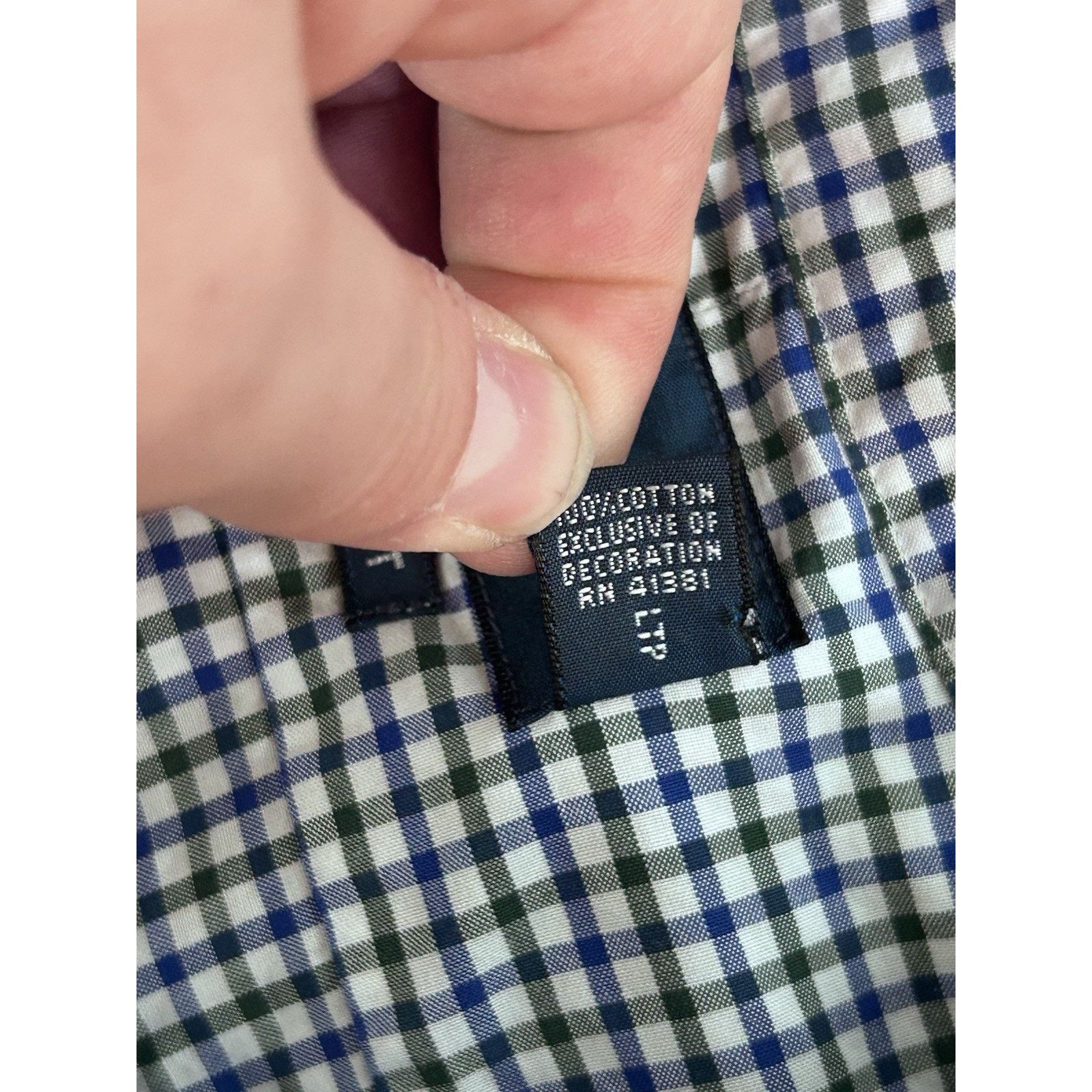 Ralph Lauren ralph lauren classic fit button down XL Blue Black Plaid Size US XL / EU 56 / 4 - 7 Thumbnail