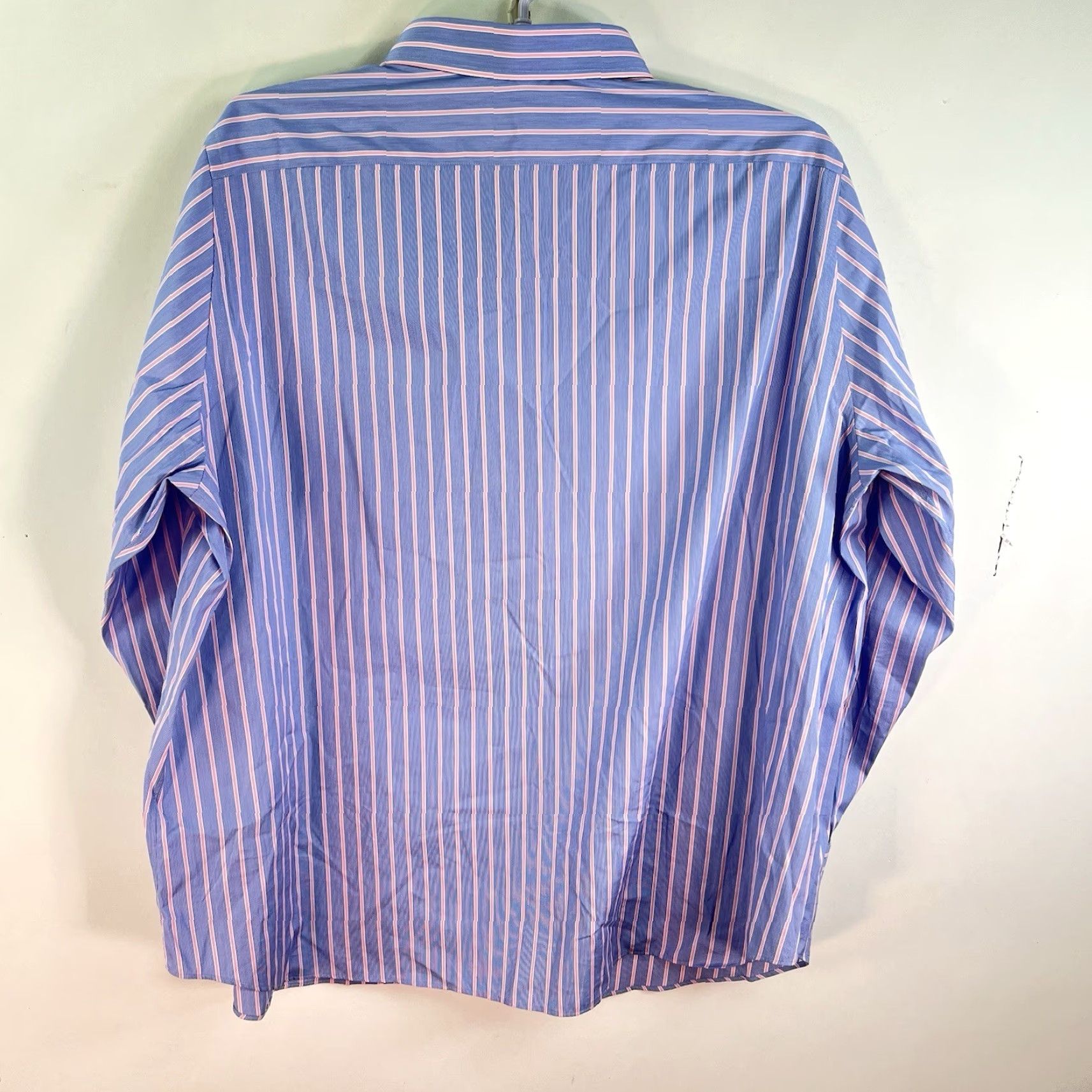 Vintage VINTAGE Apposta Men's Button-Up Shirt Casual Long Sleeve Cotton 4XL Blue Pink Striped Made in Italy Size US XXL / EU 58 / 5 - 6 Thumbnail