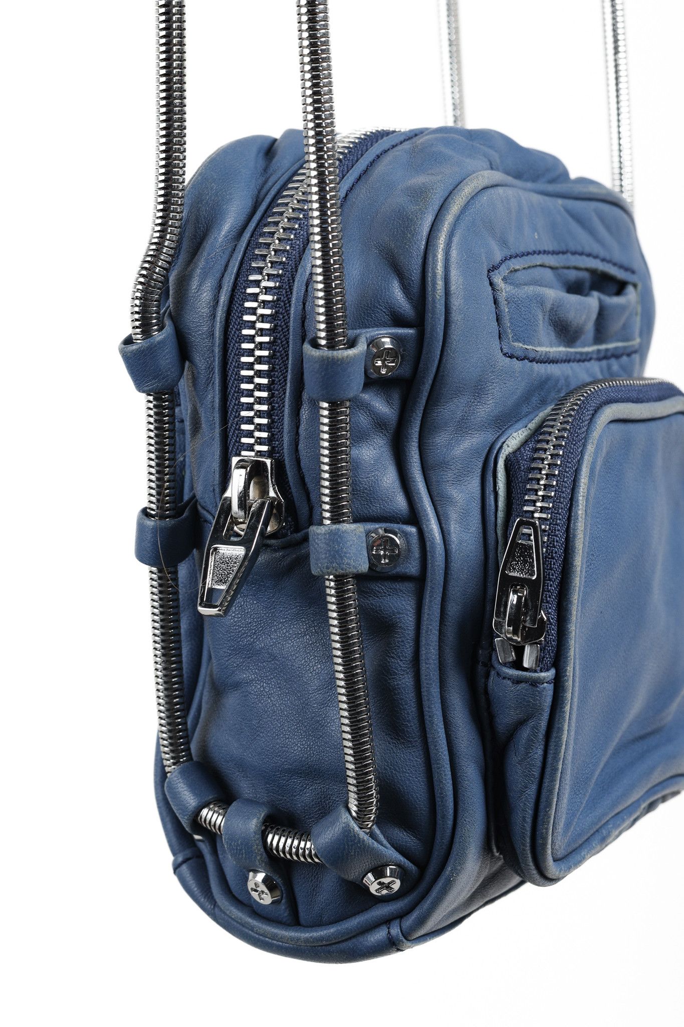 Alexander Wang Alexander Wang Mini Brenda Blue Leather Crossbody Bag Size ONE SIZE - 6 Thumbnail