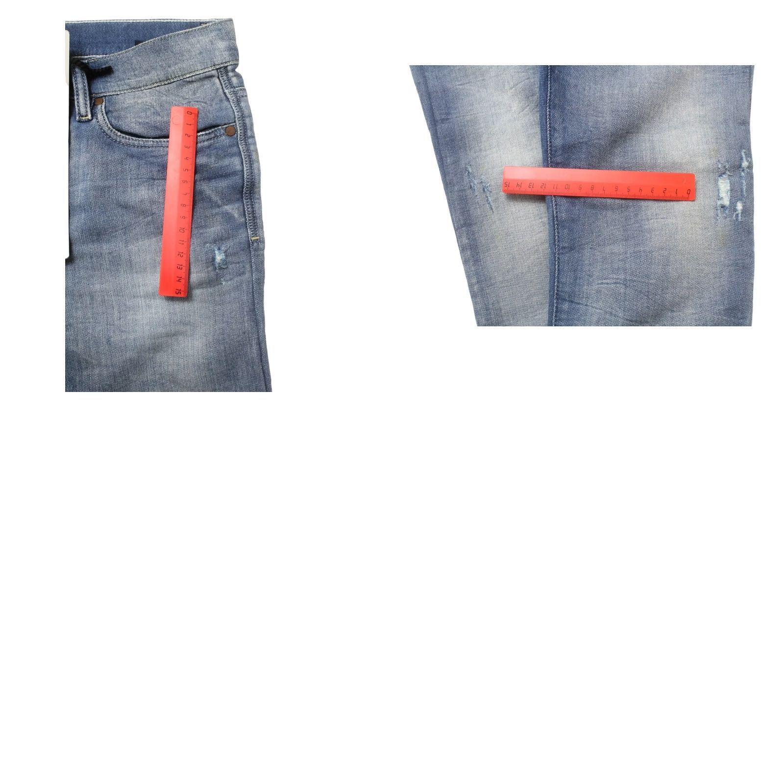Diesel DIESEL Jeans Women's W26 Stapphy-N.E. Jogg 0800B Blue Faded Ripped Whiskers Size 26" / US 2 / IT 38 - 9 Thumbnail