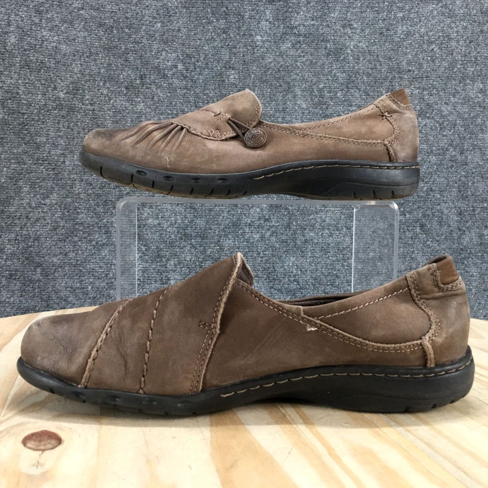 Rockport Rockport Cobb Hill Loafer Womens 6.5M Brown Penfield Paulette Nubuck CG8932 Casual Shoes Ladies Brown Footwear Size US 7 / IT 37 - 2 Thumbnail