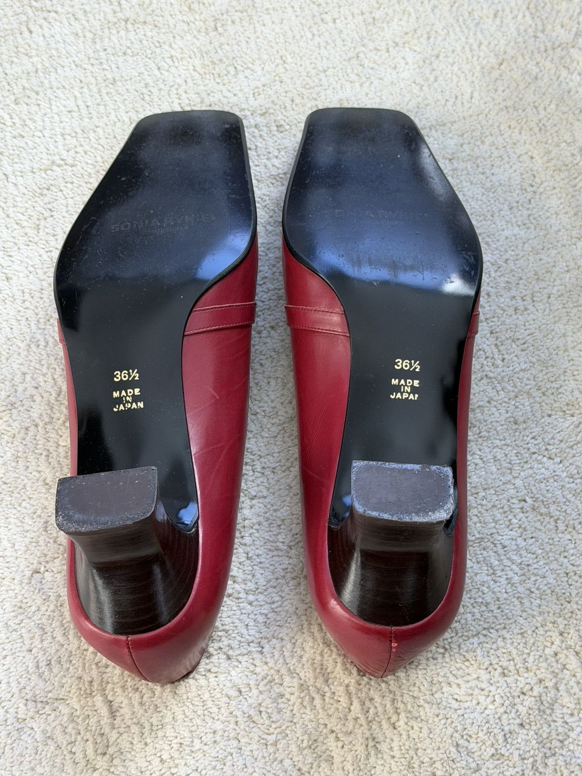 Sonia Rykiel Sonia Rykiel burgundy leather pumps – size 36.5 Size US 5.5 / IT 35.5 - 3 Thumbnail