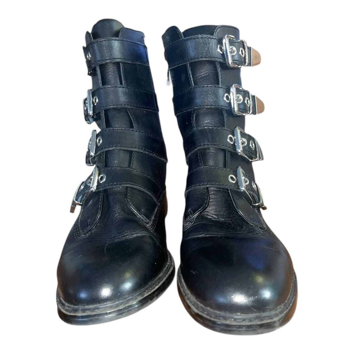 Marc Fisher Marc Fisher Diante Black Leather Buckle women’s Ankle Boots Size US 9 / IT 39 - 6 Thumbnail