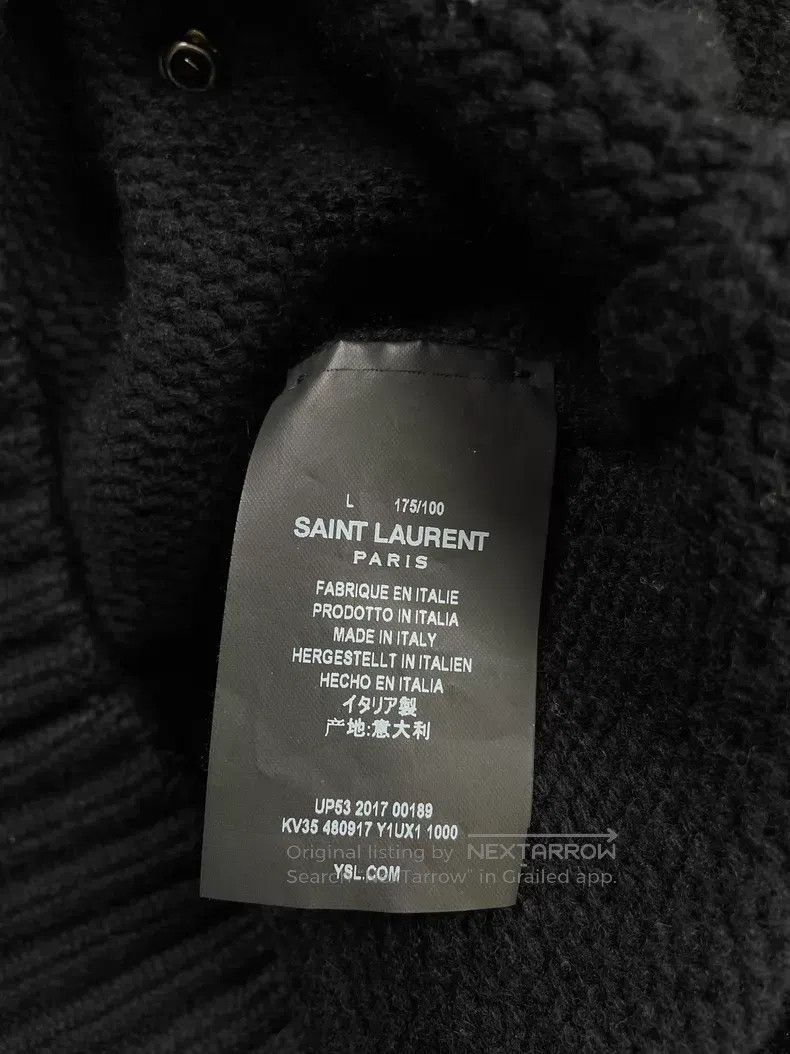 Saint Laurent Paris Saint Laurent Paris Lightning Heart Badge Round Neck Wool Size US L / EU 52-54 / 3 - 5 Thumbnail