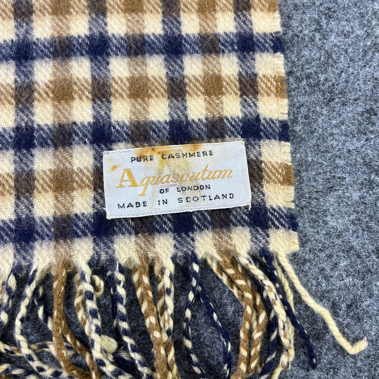 Aquascutum × Vintage Aquascutum Scarf / Muffler / Neckwear T105 Size ONE SIZE - 7 Thumbnail