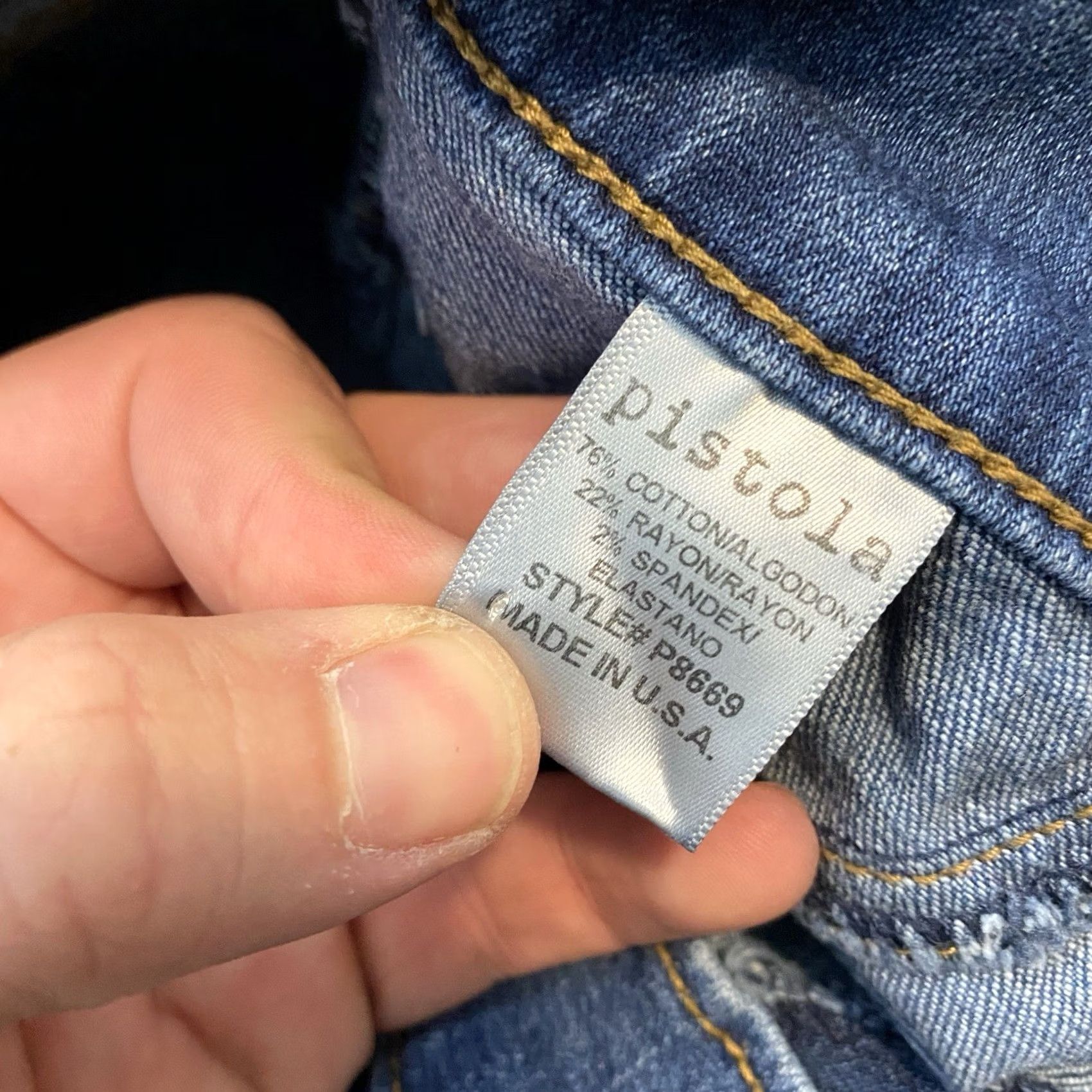 Pistola Pistola Jeans Womens 26 Medium Wash Distressed Ankle Zip Hem Stretch Pants Shirt? Size 26" / US 2 / IT 38 - 6 Thumbnail