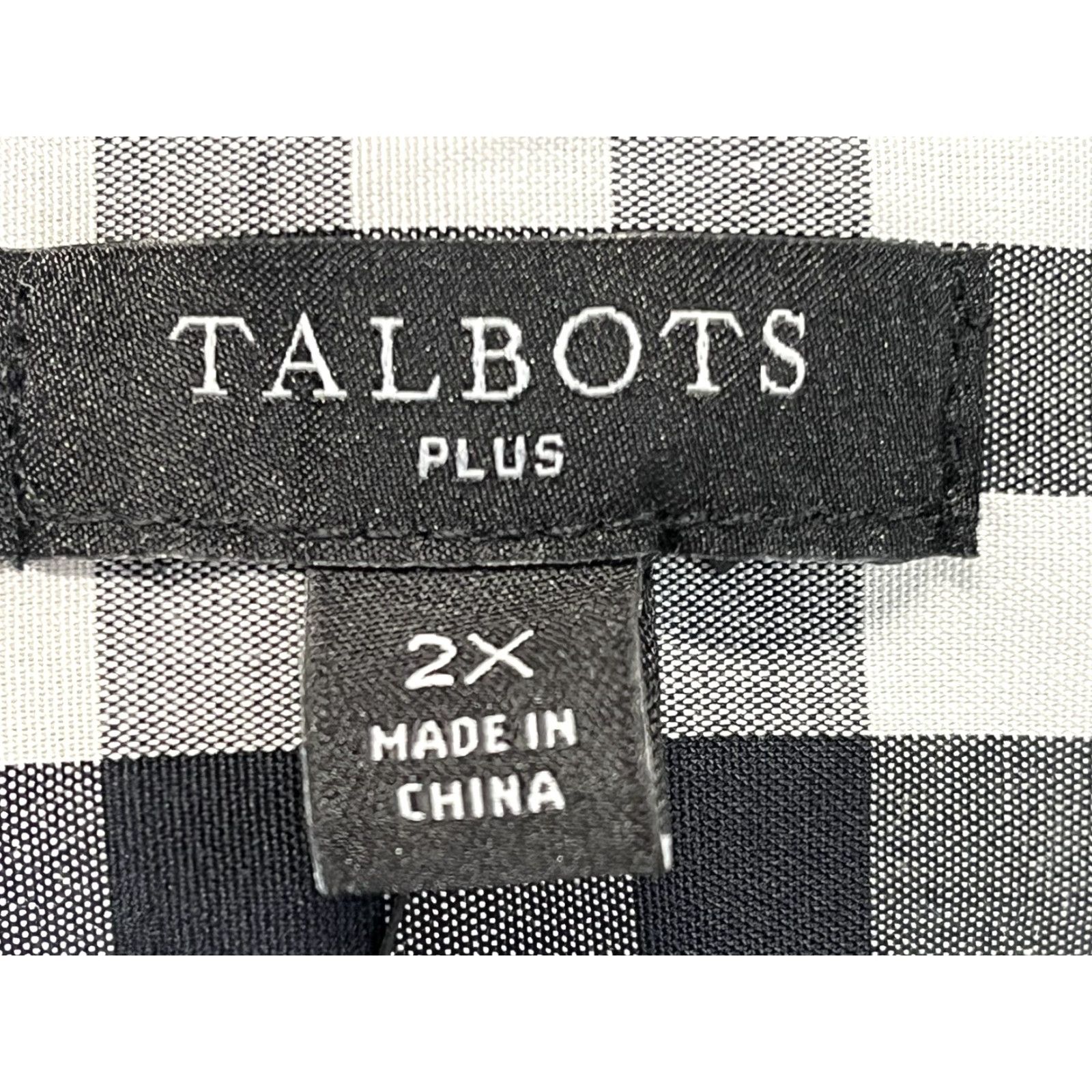 Talbots Talbots Tunic Shirt 2X Plus Bling Buttons Womens Long Sleeve Black White Gingham Tunic Top Women Size XXL / US 16-18 / IT 52-54 - 7 Thumbnail