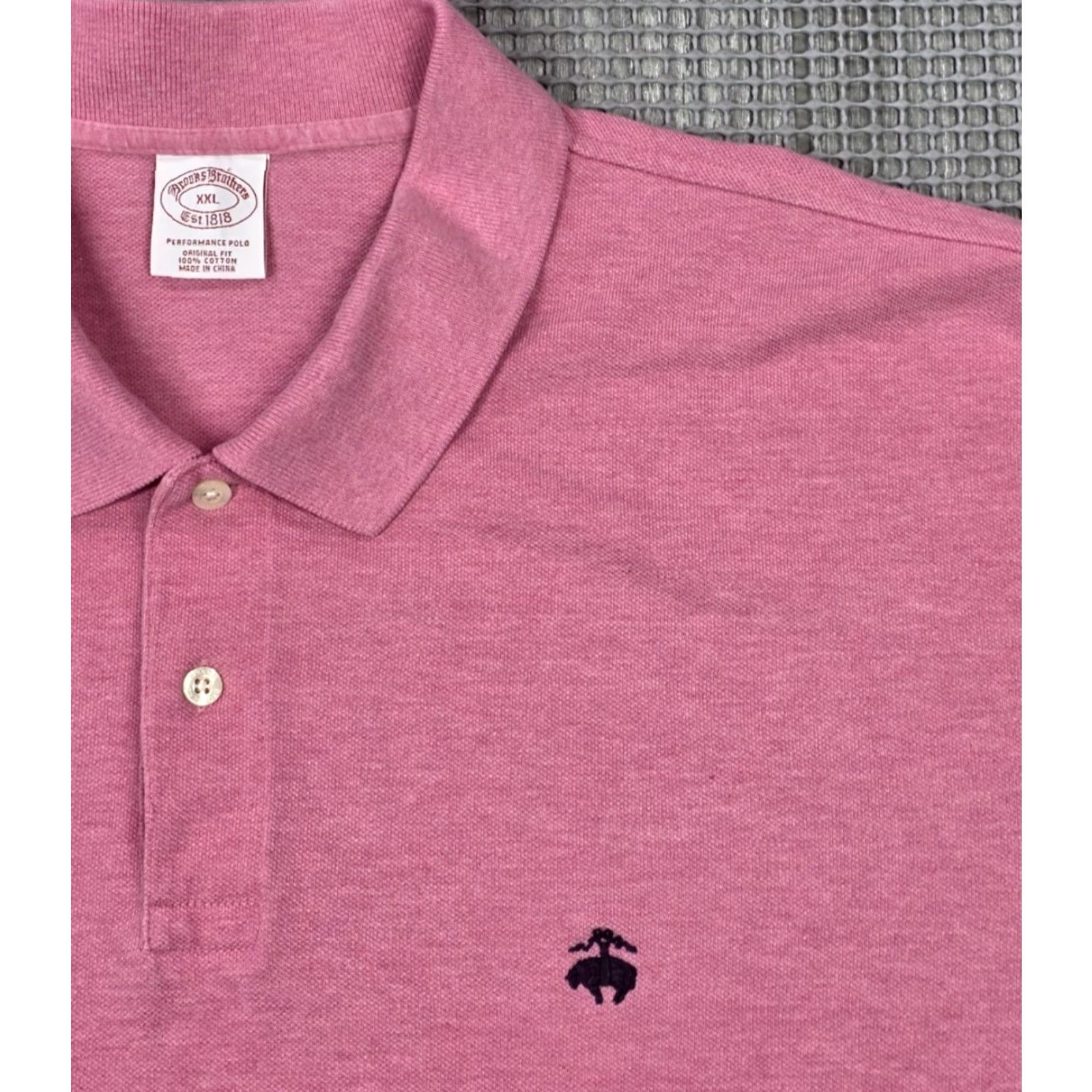 Brooks Brothers Brooks Brothers Polo Mens 2XL Short Sleeve Pink Performance Stretch Cotton Size US XXL / EU 58 / 5 - 3 Thumbnail