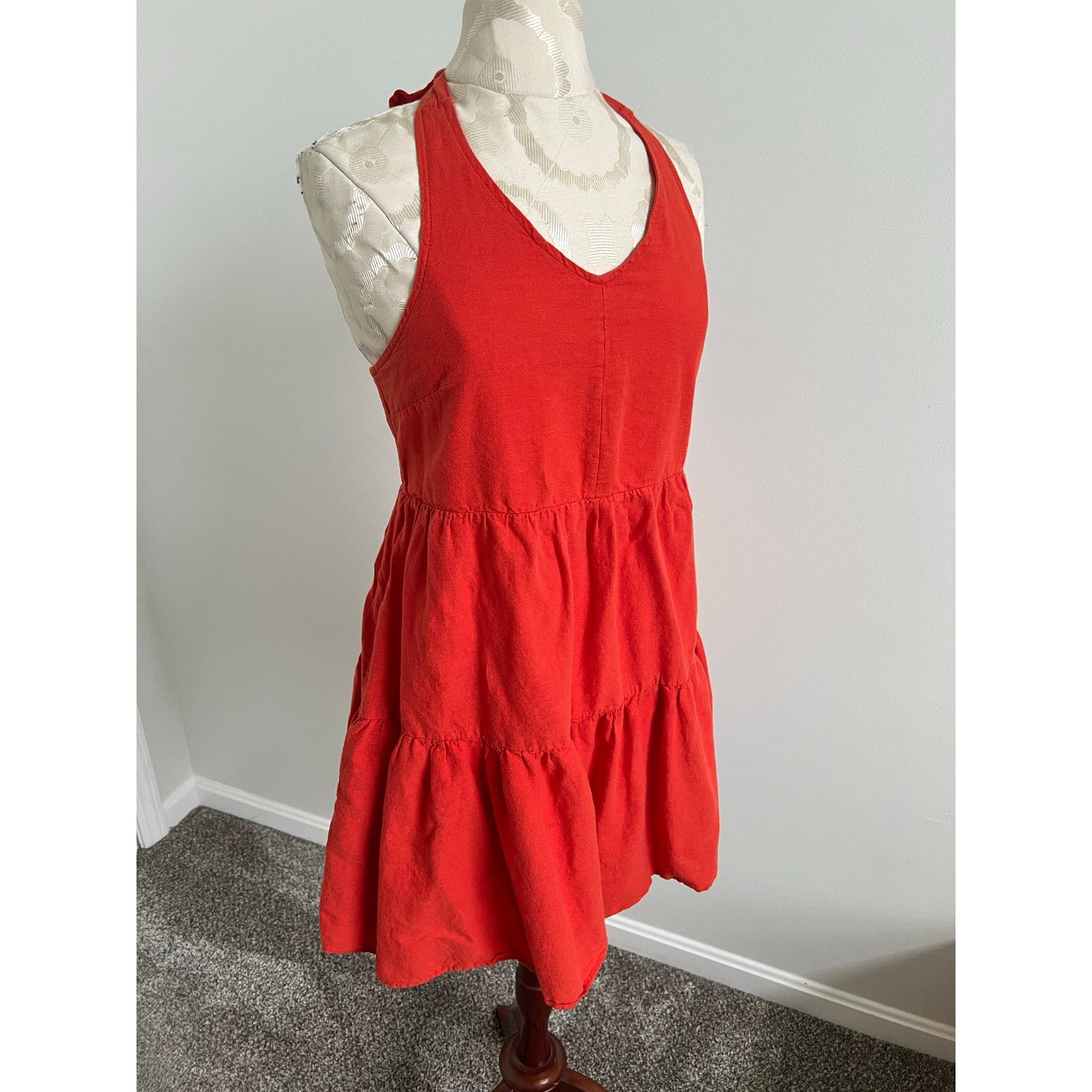 American Eagle Outfitters American Eagle Tiered Tie Neck Halter Dress Large Size L / US 10 / IT 46 - 9 Thumbnail