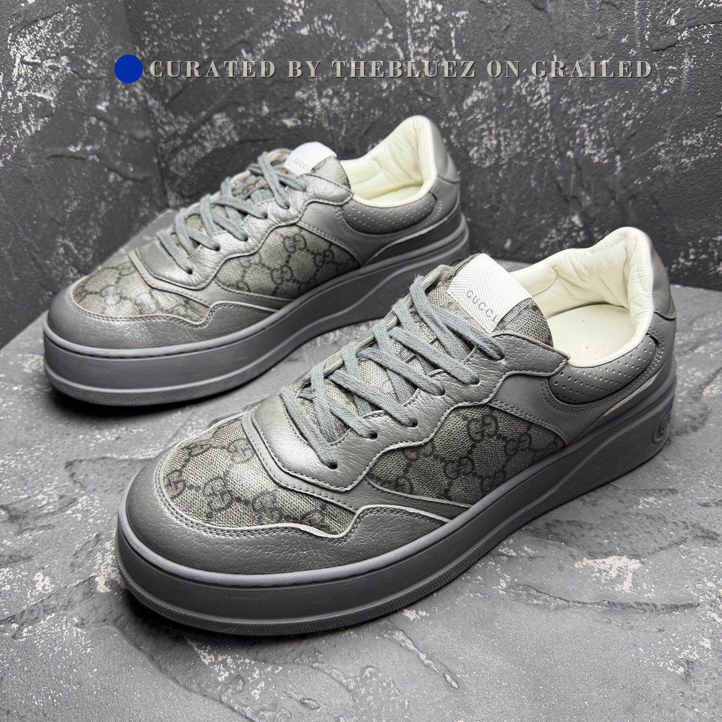 Gucci Gucci Gray Printed Sneakers Size US 11 / EU 44 - 1 Thumbnail