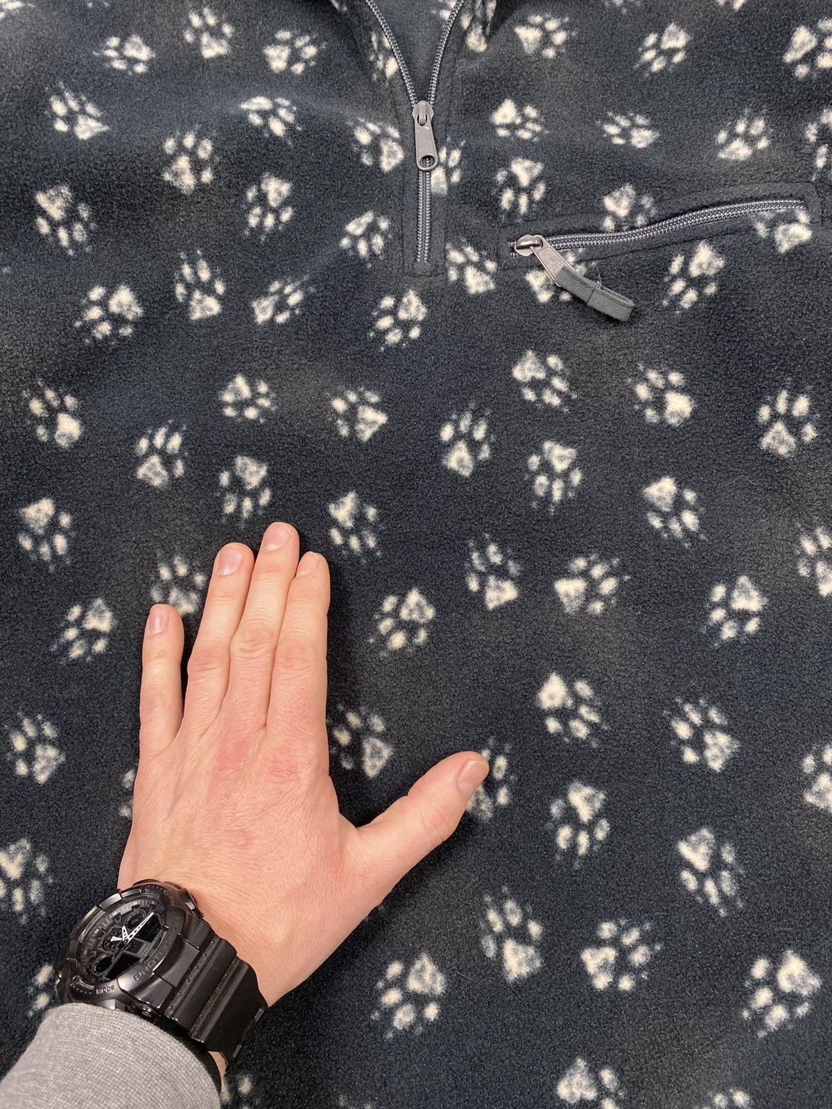 Jack Wolfskin Vintage Jack Wolfskin Polarsystem Paw Prints Fleece Jacket Size US M / EU 48-50 / 2 - 8 Thumbnail