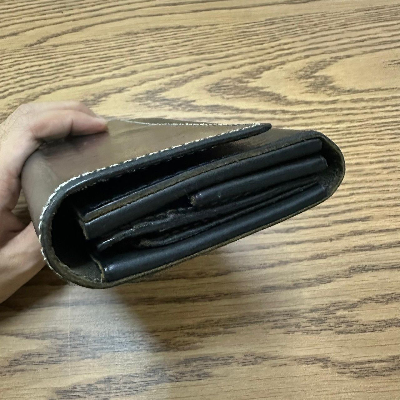 Japanese Brand Vintage Artisan Leather Wallet w/ Riri Zip & HATO Size ONE SIZE - 17 Thumbnail