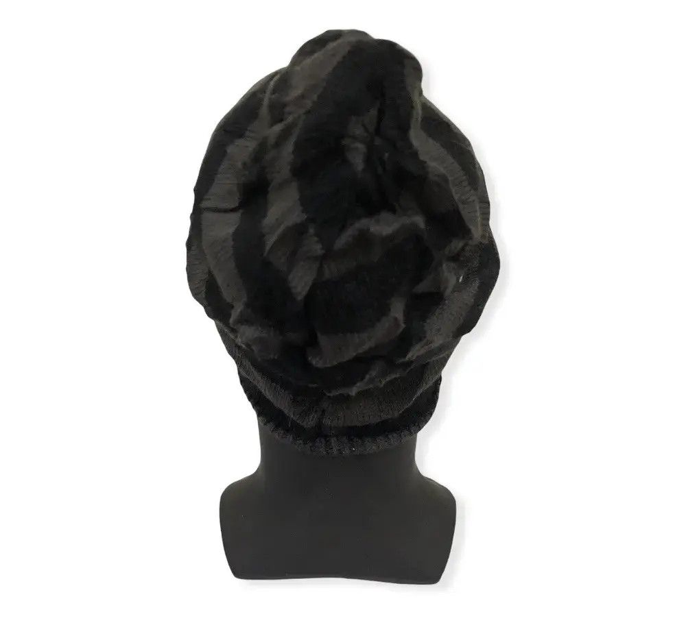 Seditionaries Japanese Brand Skulls Striped Design Reversible Beanie Hat Size ONE SIZE - 4 Thumbnail