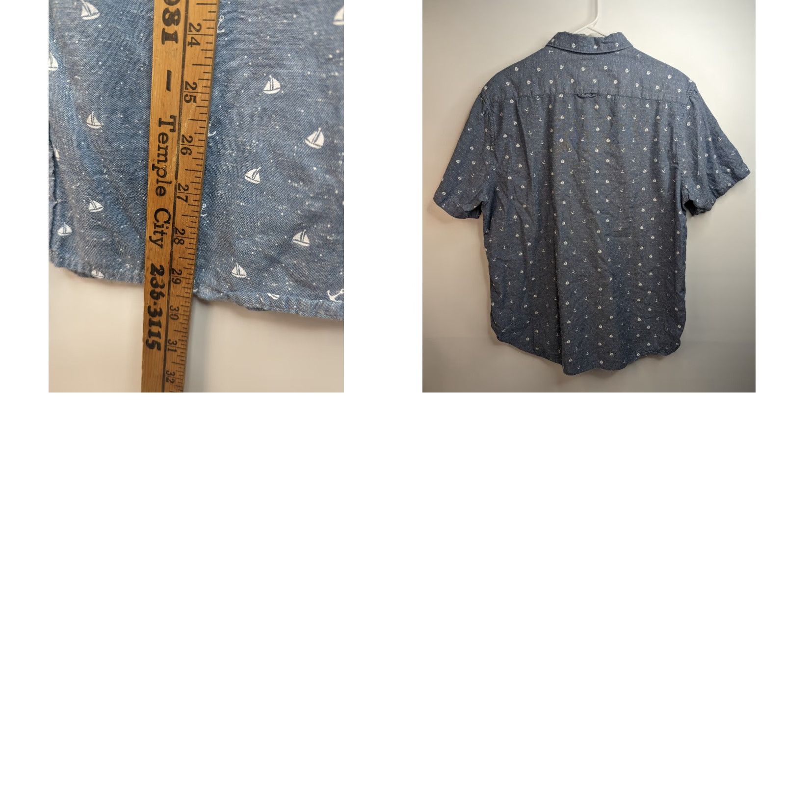 Vintage Cactus Shirt Slim Fit Men XL Short Sleeve Button Down Collared 100% Cotton Blue Logo Pockets Size US XL / EU 56 / 4 - 8 Thumbnail