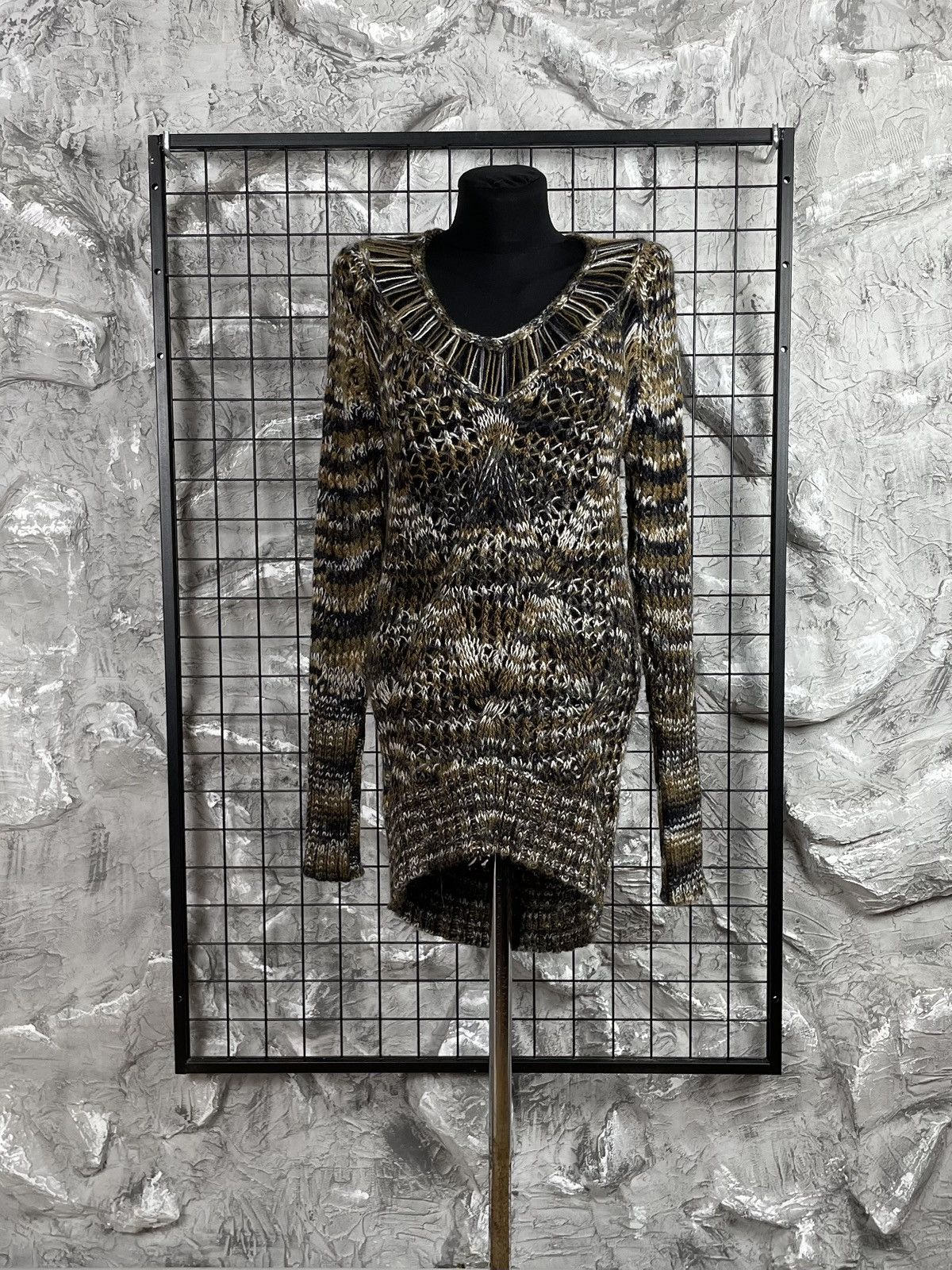Custo Barcelona Custo Barcelona Open Knit Sweater / Dress Y2K Grunge Vintage Size ONE SIZE - 4 Thumbnail
