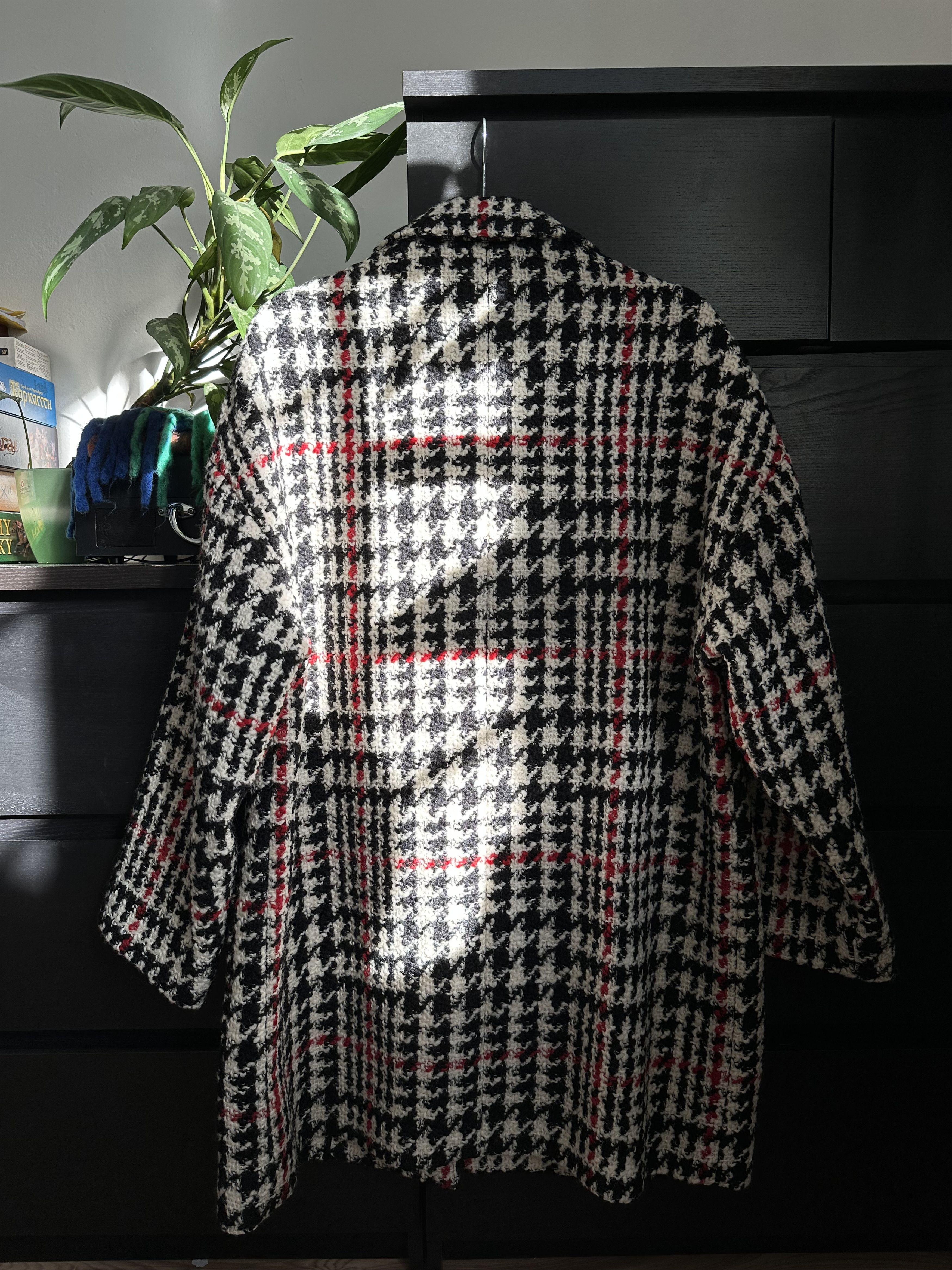 RED Valentino RED Valentino Black and Red Check Tweed Coat Size S / US 4 / IT 40 - 4 Thumbnail