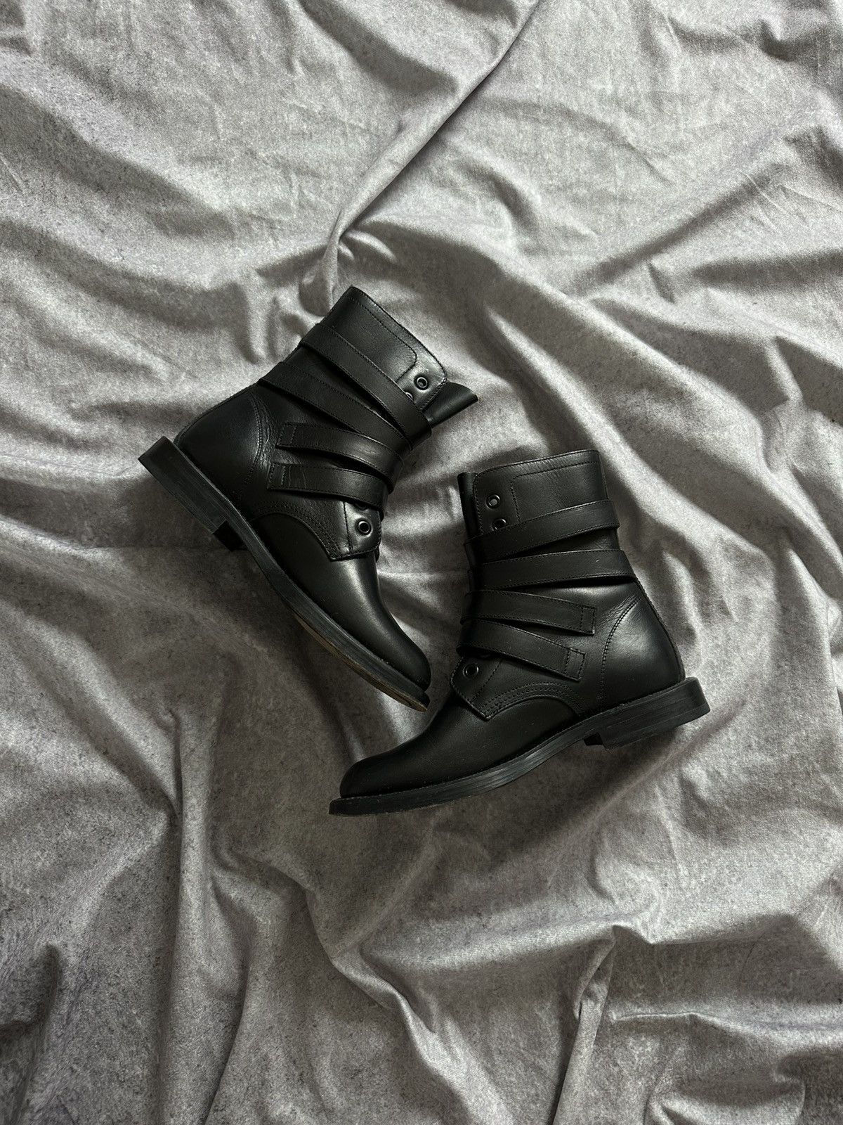 Saint Laurent Paris Saint Laurent Paris Studded Strap Rangers Boot Black Size US 6.5 / IT 36.5 - 6 Thumbnail