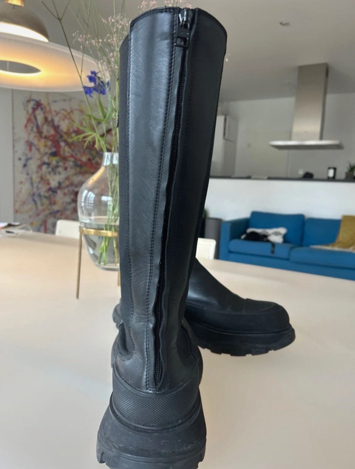 Alexander McQueen Alexander McQueen Leather Knie Boots EU 47 US 13 Size US 13 / EU 46 - 5 Thumbnail