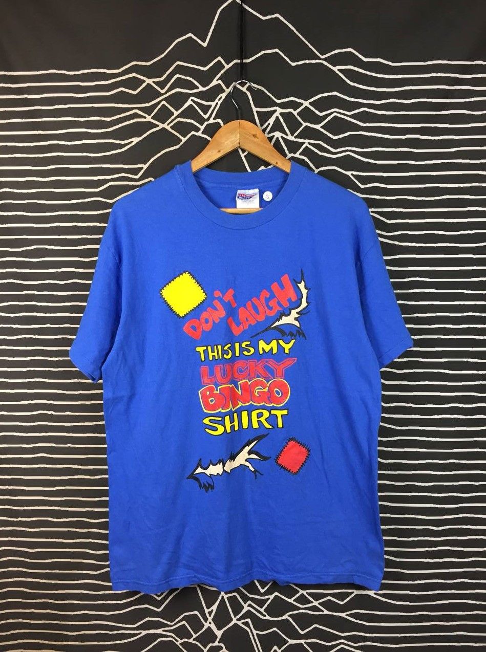 Vintage Vtg 90s Knights of Columbus Lucky Bingo Promo Tee Size US L / EU 52-54 / 3 - 2 Thumbnail
