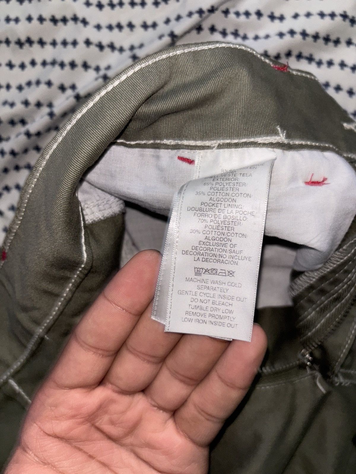 True Religion True Religion White Stitched Green Shorts Size US 32 / EU 48 - 6 Thumbnail