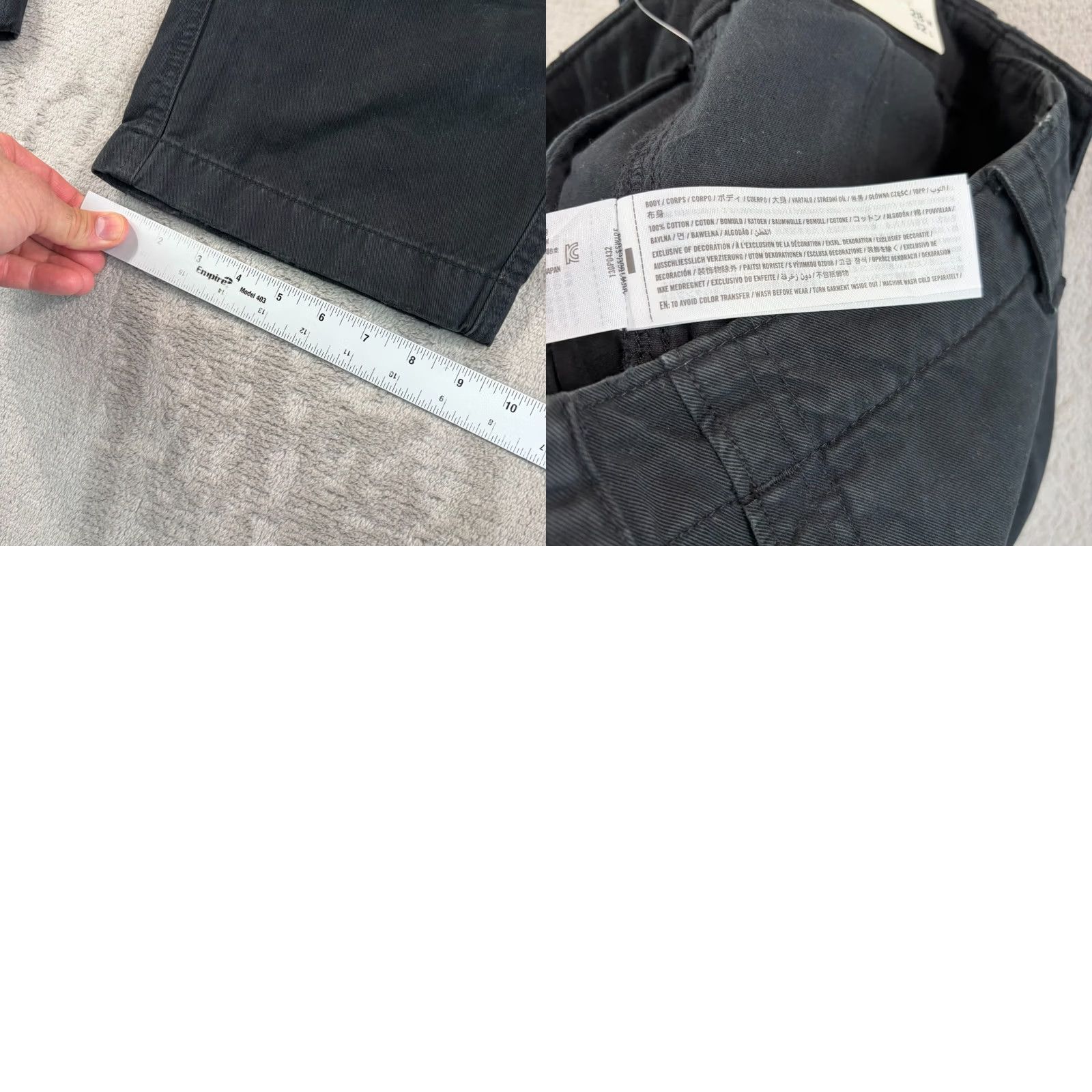 Abercrombie & Fitch Abercrombie & Fitch Cargo Pants Black Men 30x31 Baggy Relaxed Cotton Flat Front 31in Inseam Retro Grunge Style Size US 30 / EU 46 - 8 Thumbnail