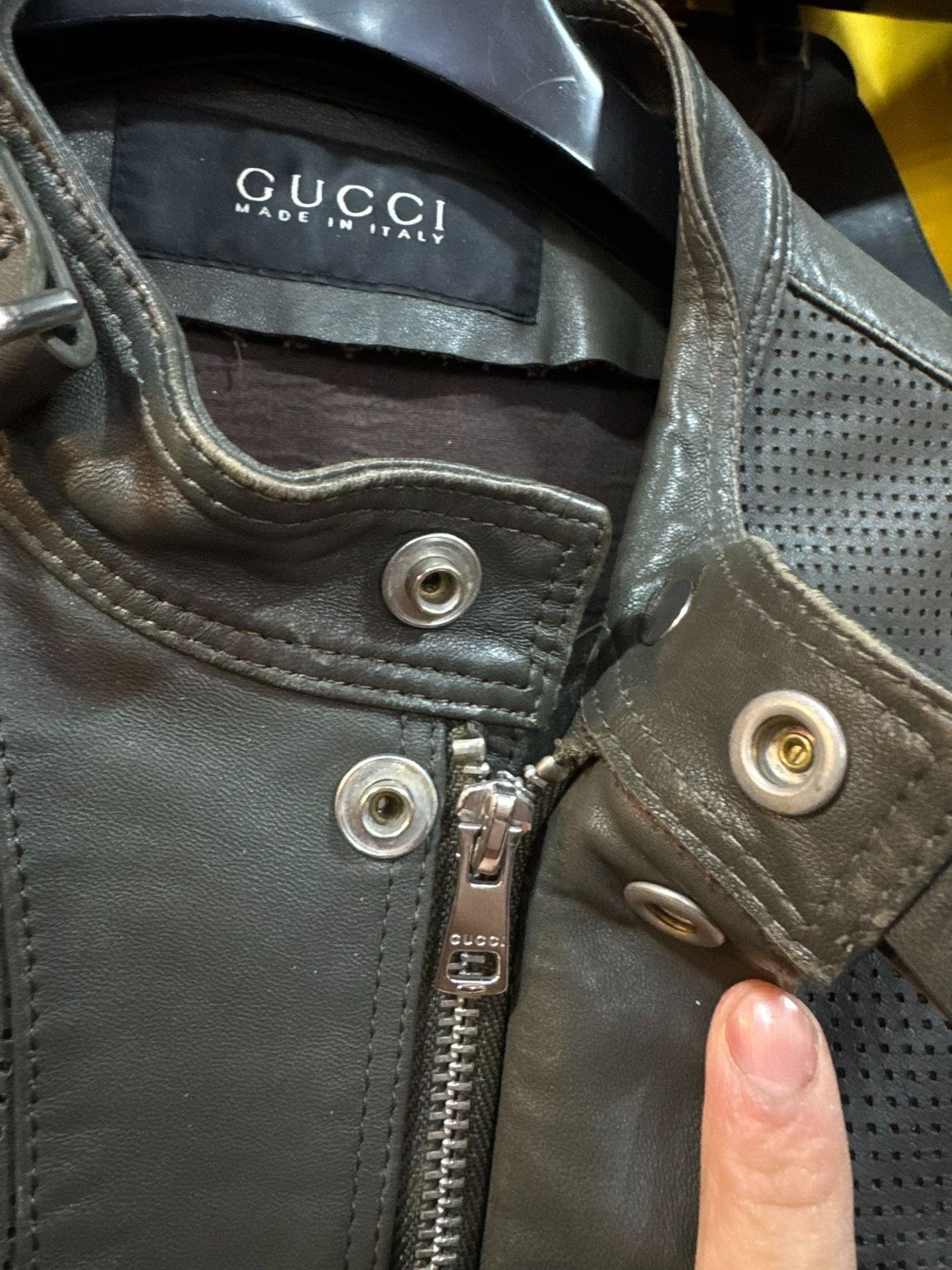 Gucci Gucci Tom Ford Perforated Lambskin Biker Jacket Size US S / EU 44-46 / 1 - 8 Thumbnail