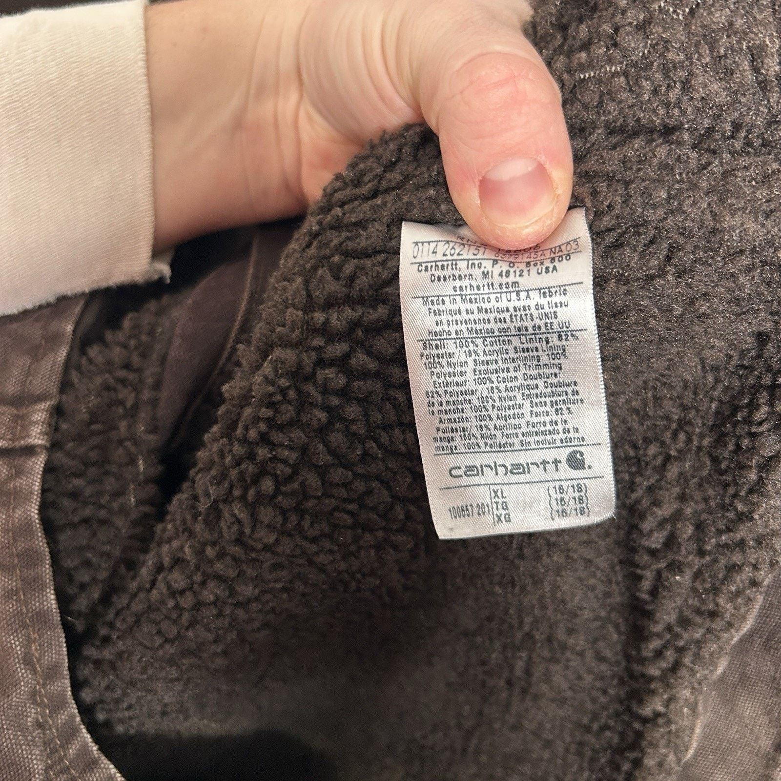 Carhartt Carhartt Sandstone Sherpa-Lined Berkley Jacket “Dark Brown” Size XL / US 12-14 / IT 48-50 - 12 Thumbnail