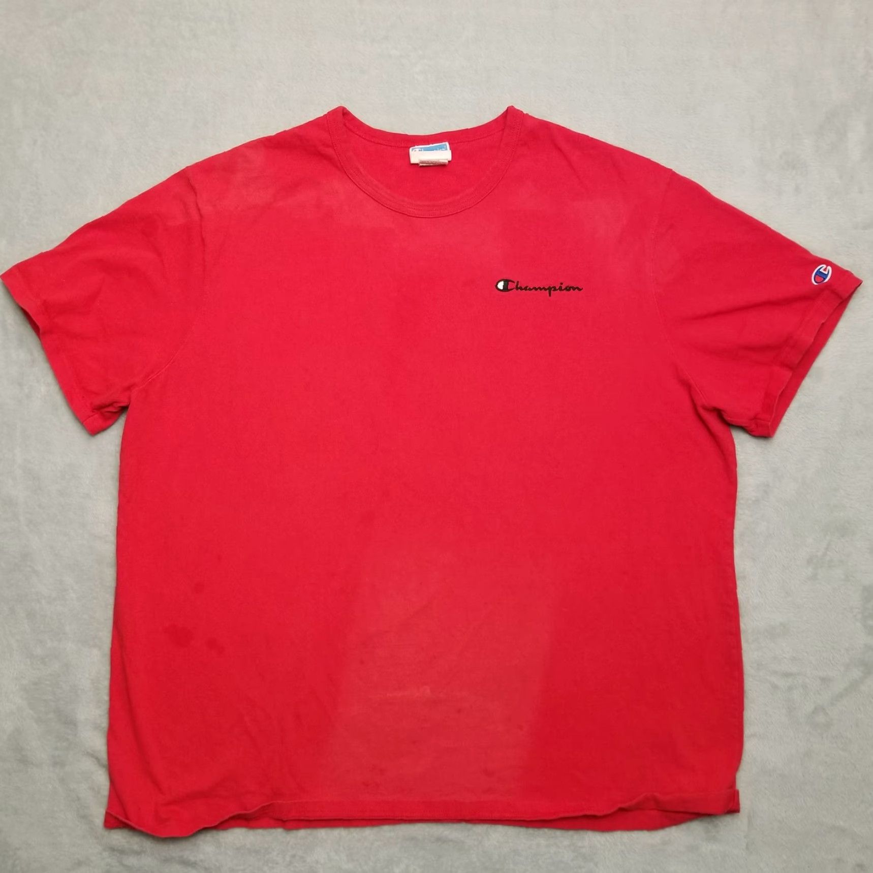 Champion Champion Shirt Mens XXXL Red Short Sleeve Logo Crew Neck 100% Cotton Casual Size US XXL / EU 58 / 5 - 4 Thumbnail