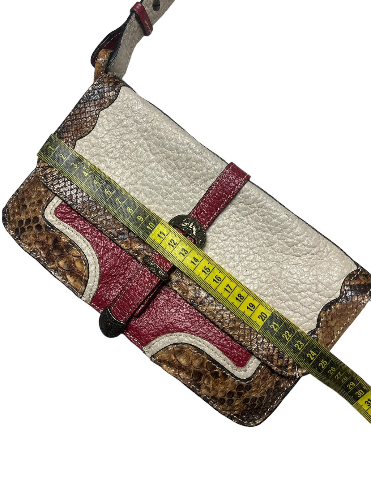 Handmade × Vintage Shoulder Bag Phyton Leather Facondini Accessori Handbag Size ONE SIZE - 9 Thumbnail