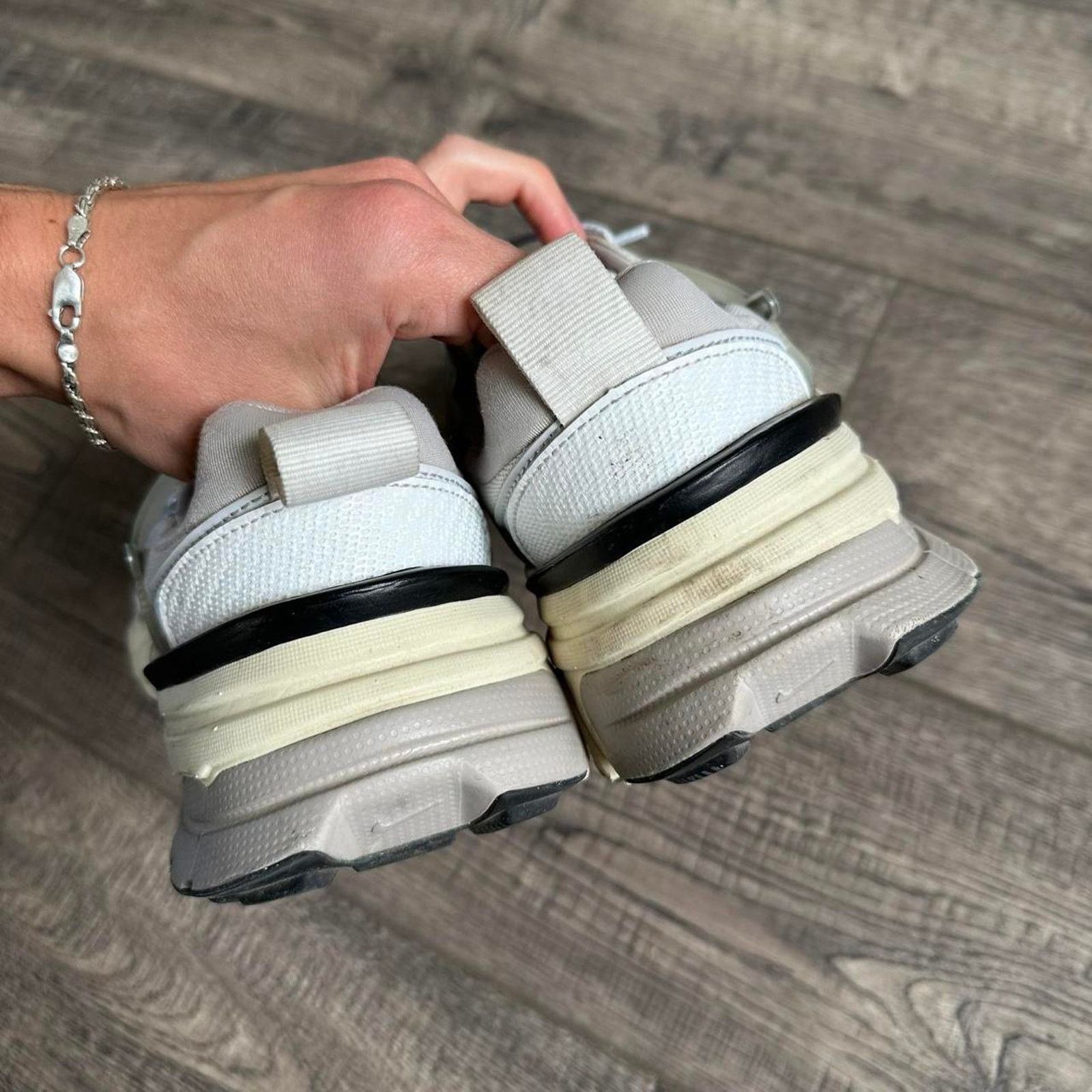 Nike Grey Black Silver Chunky Lifestyle Nike V2K Shoes Sneakers Size US 8 / IT 38 - 5 Thumbnail