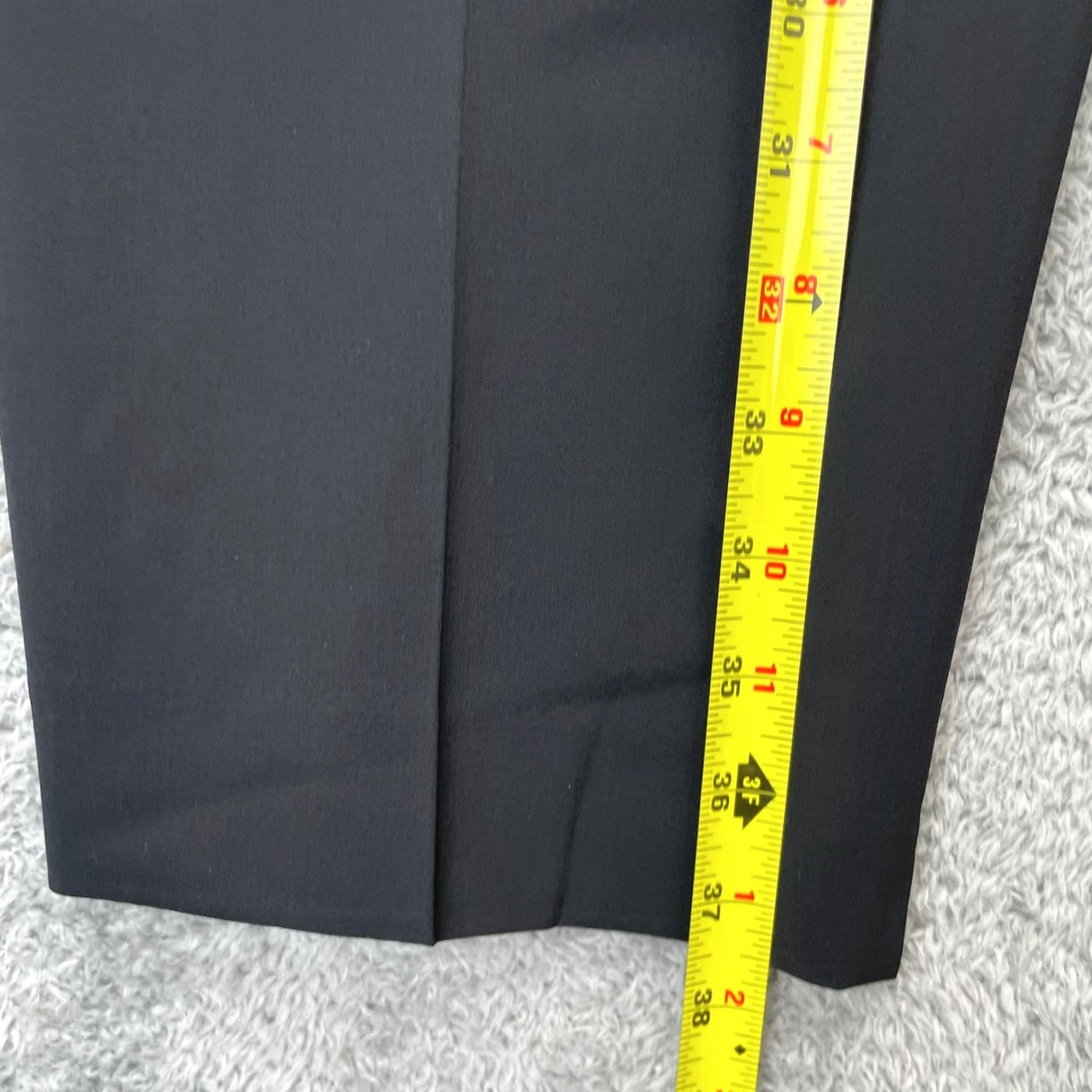 Vintage Lafayette 148 New York Pants Womens 40 Black Wool Blend Dress Pants Tapered Inseam 26 Comfort Easy Care Formal Size 27" / US 4 / IT 40 - 6 Thumbnail